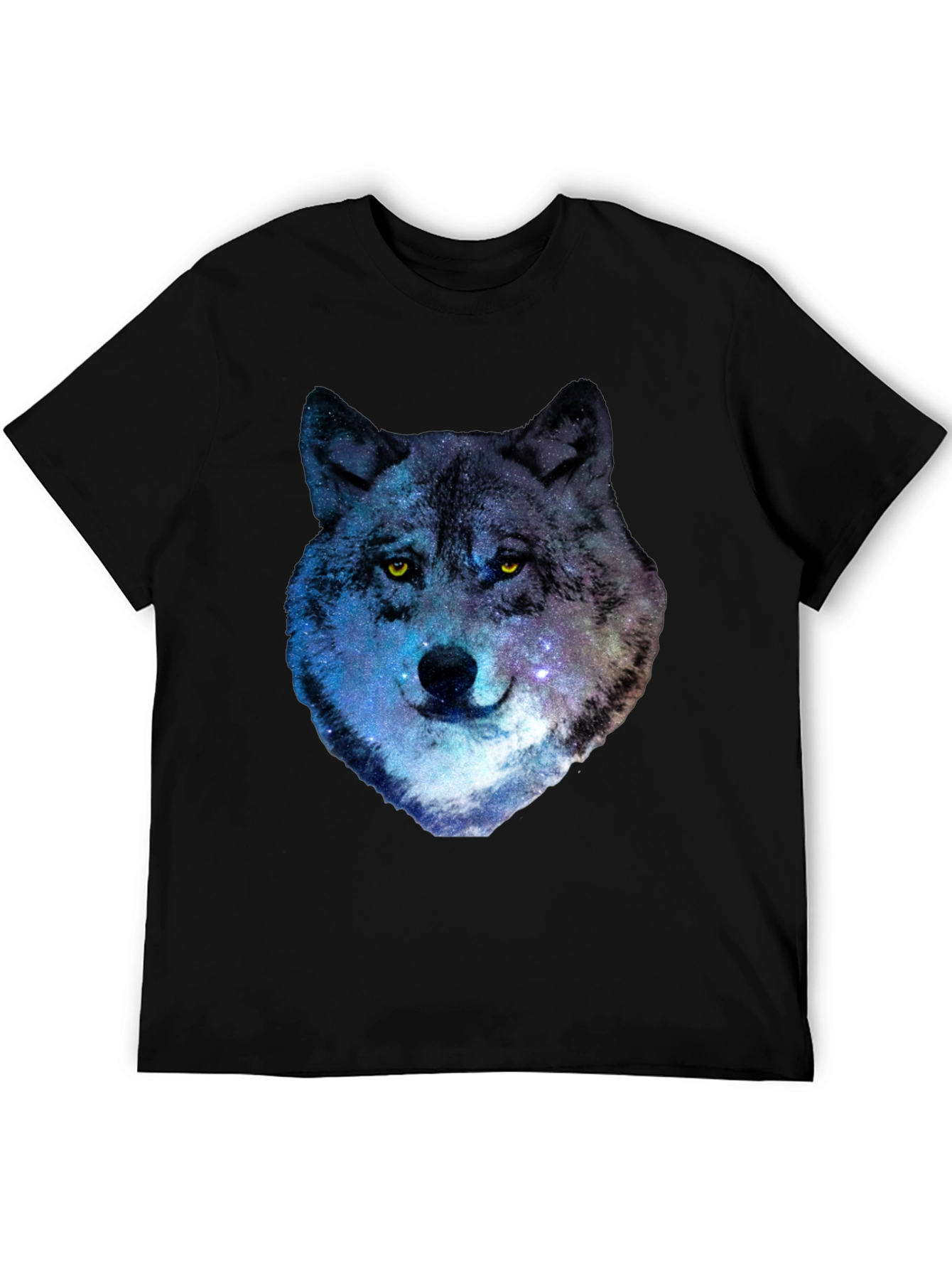 Galaxy Wolf Graphic T-Shirt - Cool Animal Print Tee
