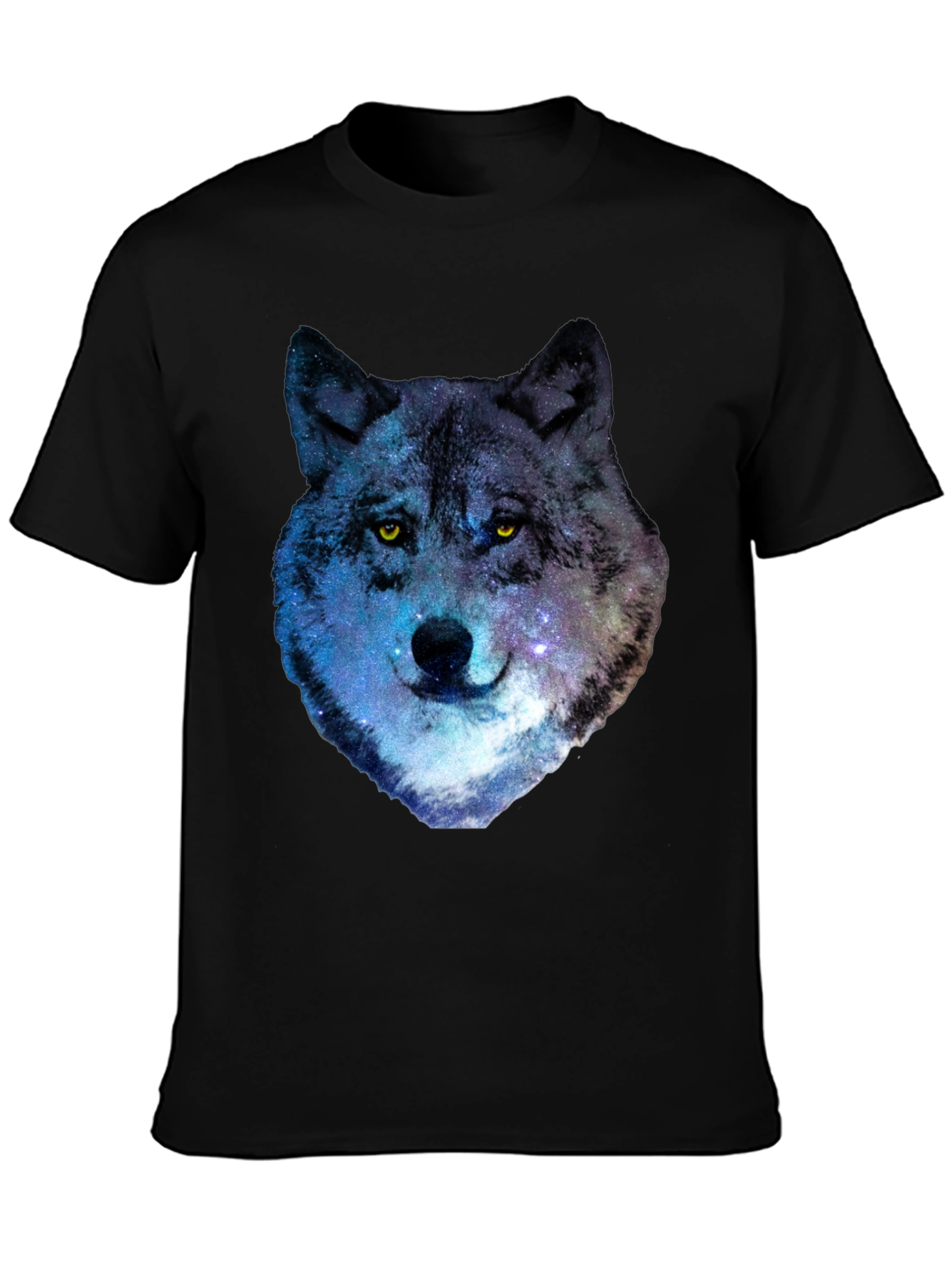 Galaxy Wolf Graphic T-Shirt - Cool Animal Print Tee
