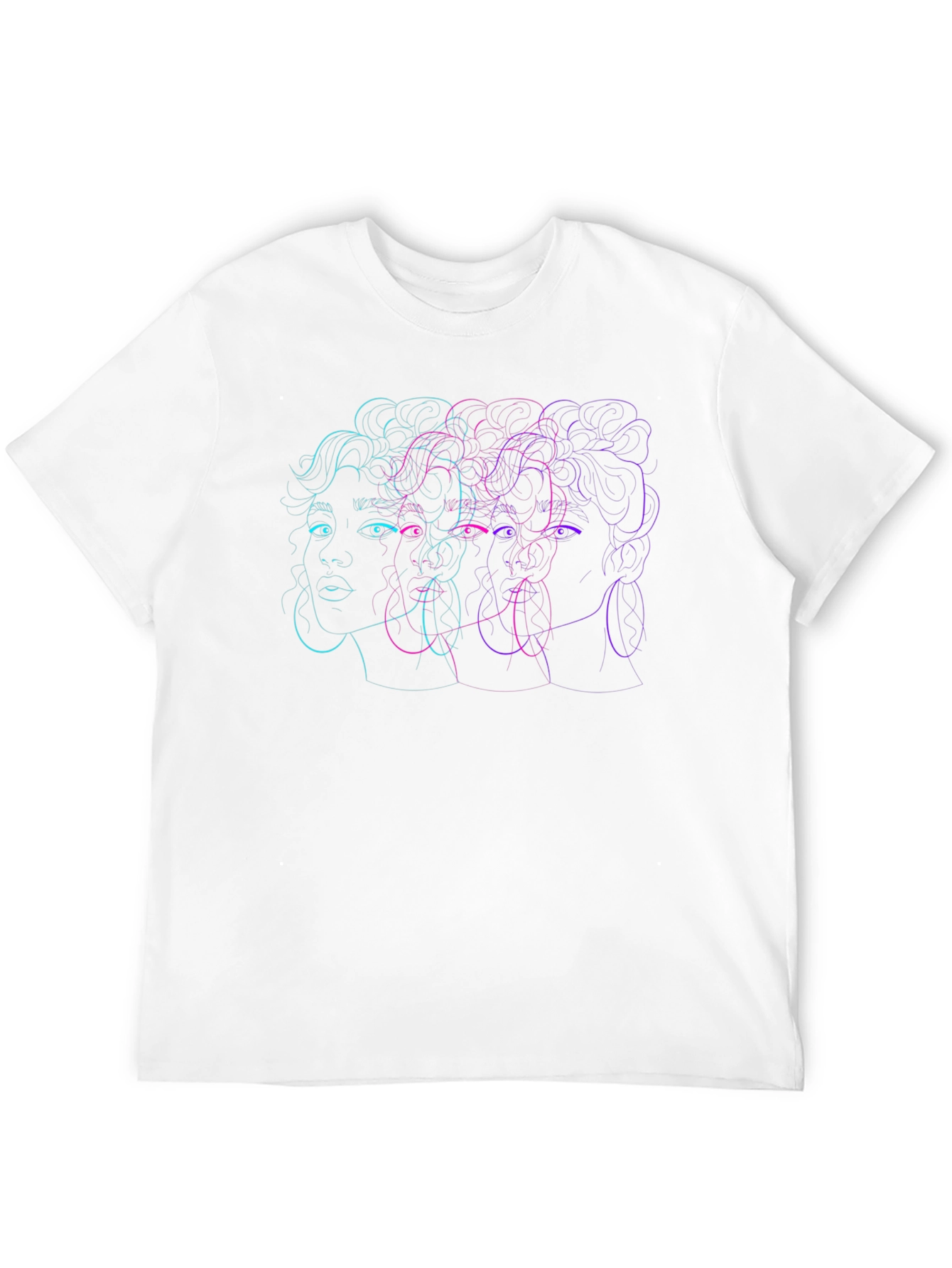 Abstract Portrait Graphic Tee - Modern Unisex T-Shirt