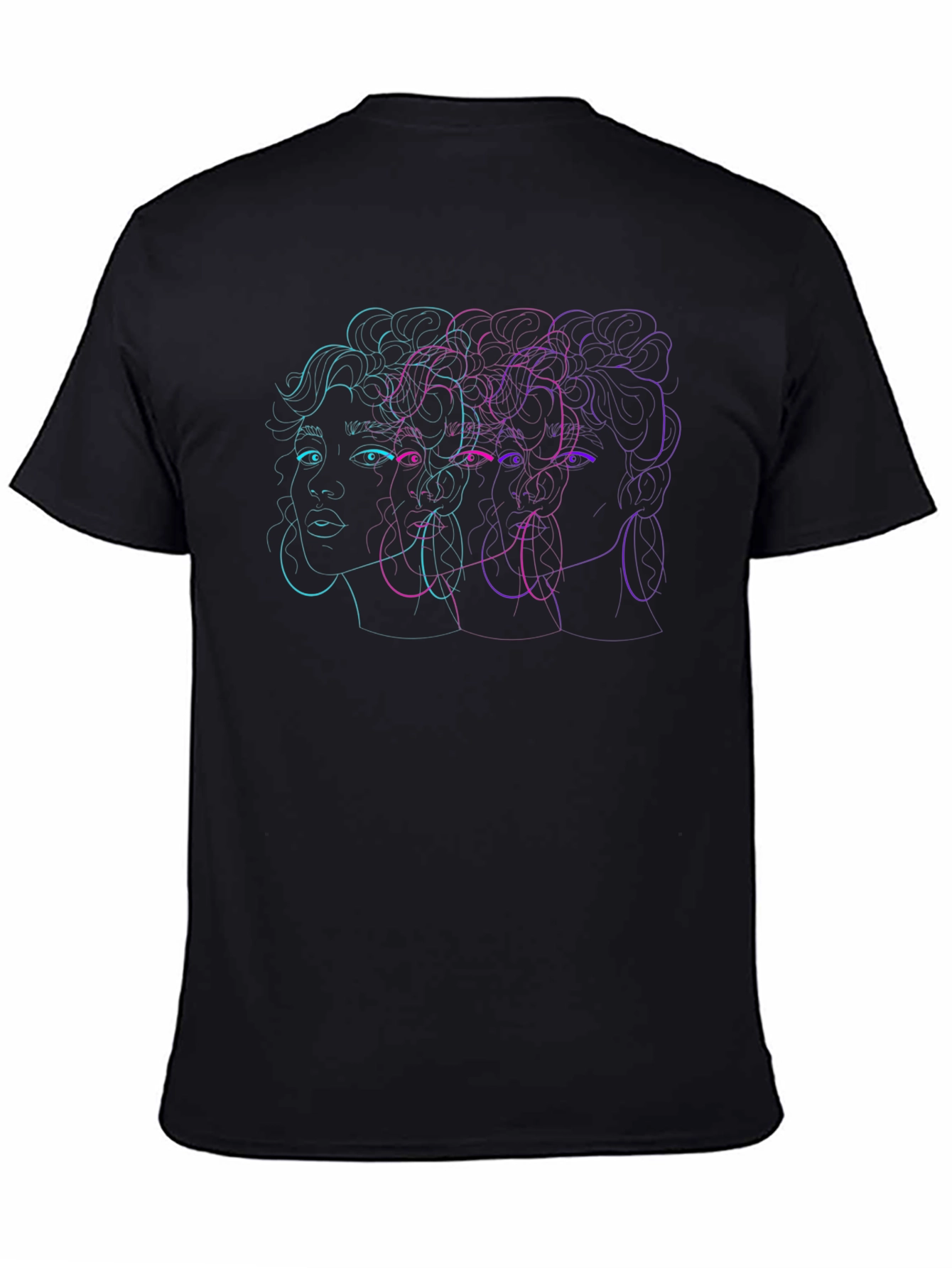 Abstract Portrait Graphic Tee - Modern Unisex T-Shirt