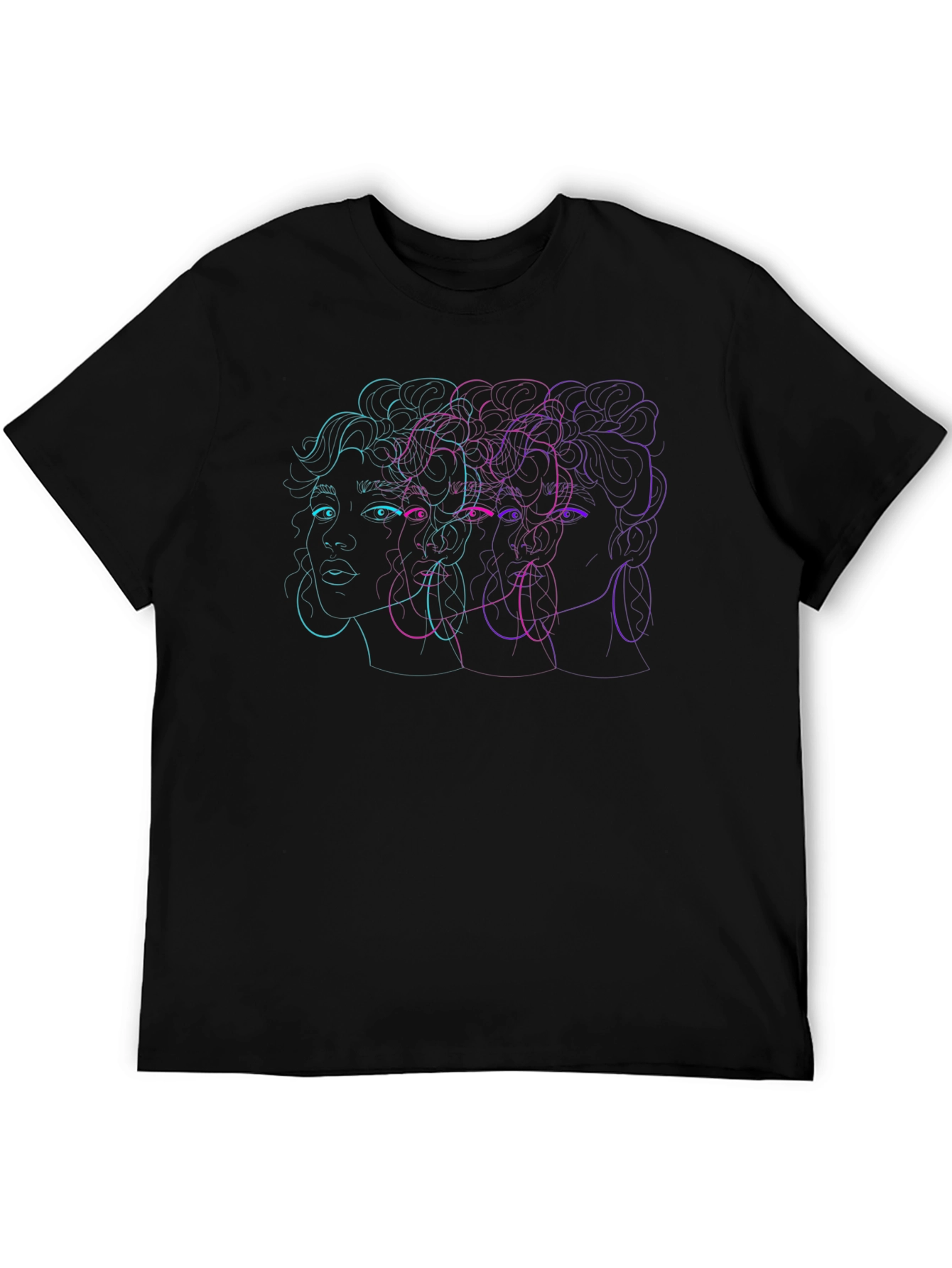 Abstract Portrait Graphic Tee - Modern Unisex T-Shirt