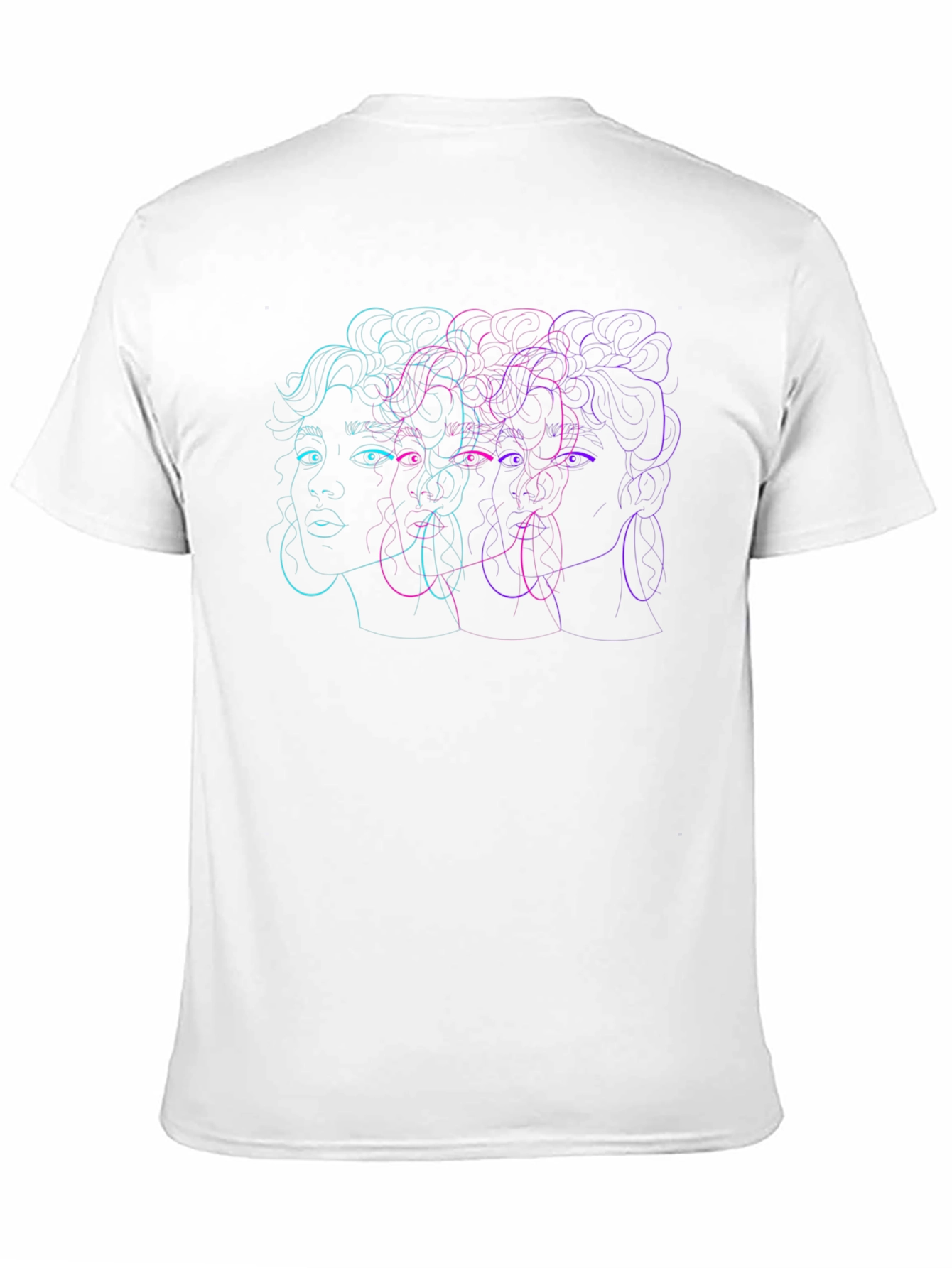Abstract Portrait Graphic Tee - Modern Unisex T-Shirt