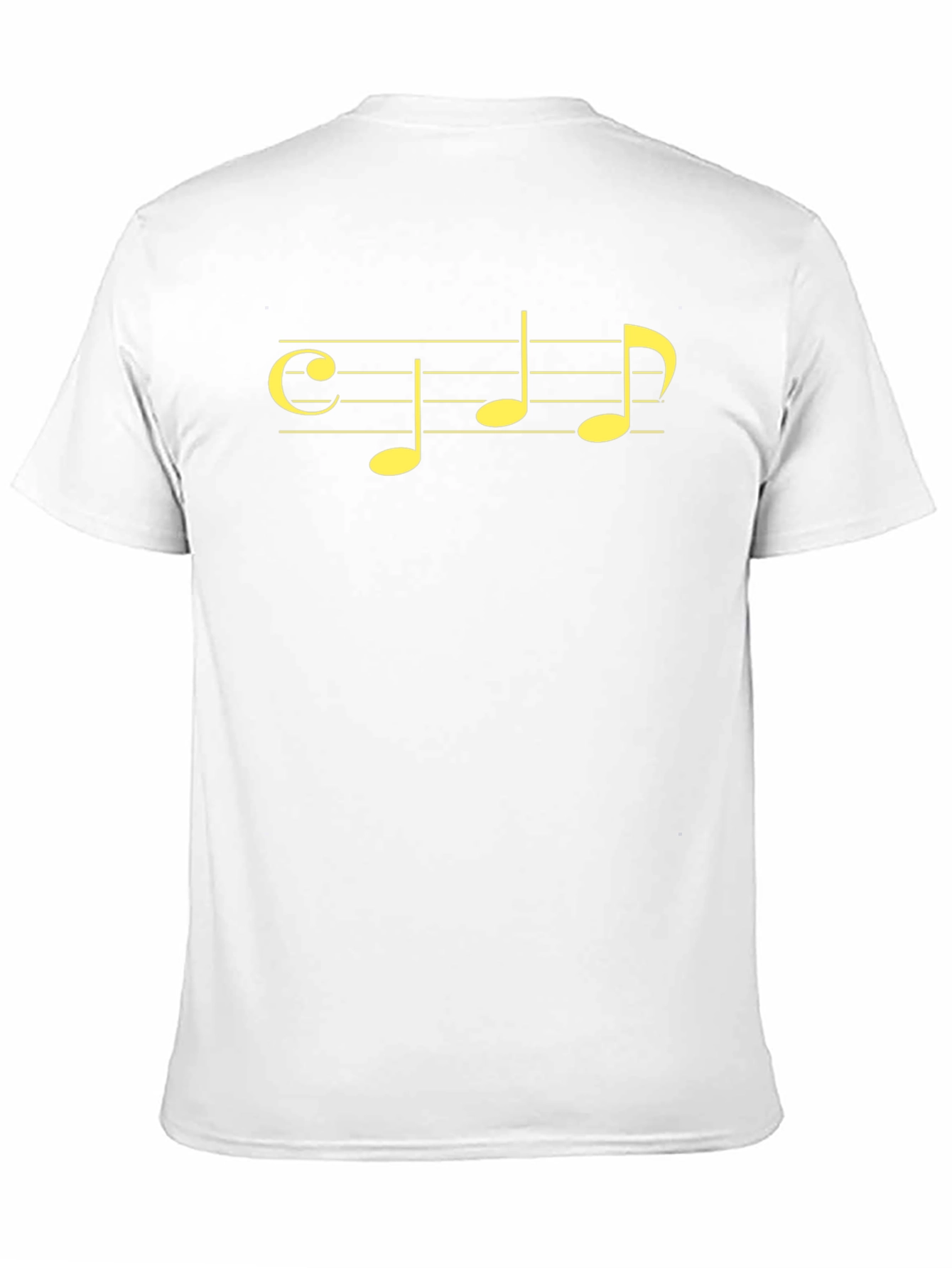 Musical Note Staff T-Shirt - Black Cotton Tee