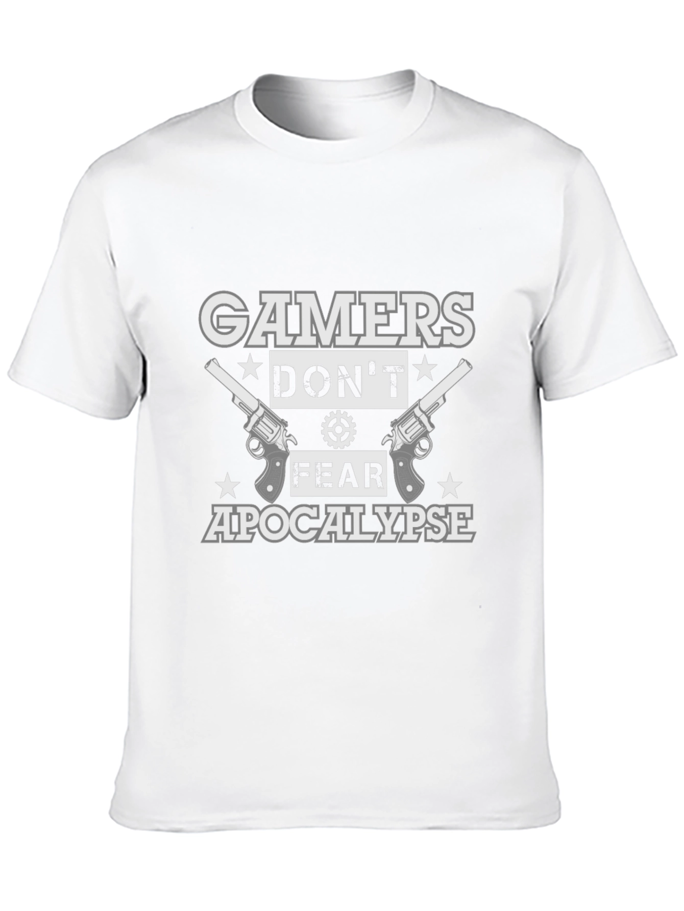 Gamers Dont Fear Apocalypse Black Cotton T-Shirt
