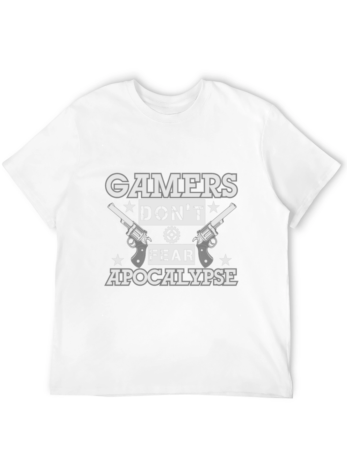 Gamers Dont Fear Apocalypse Black Cotton T-Shirt