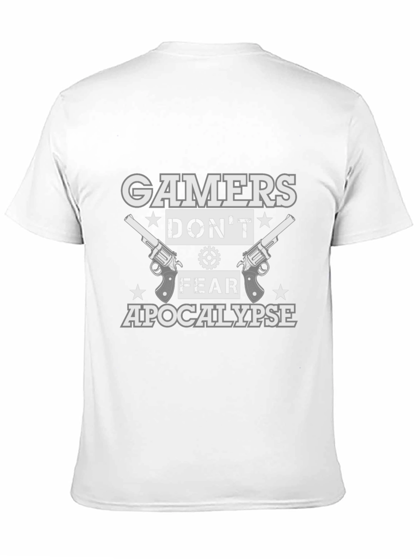 Gamers Dont Fear Apocalypse Black Cotton T-Shirt