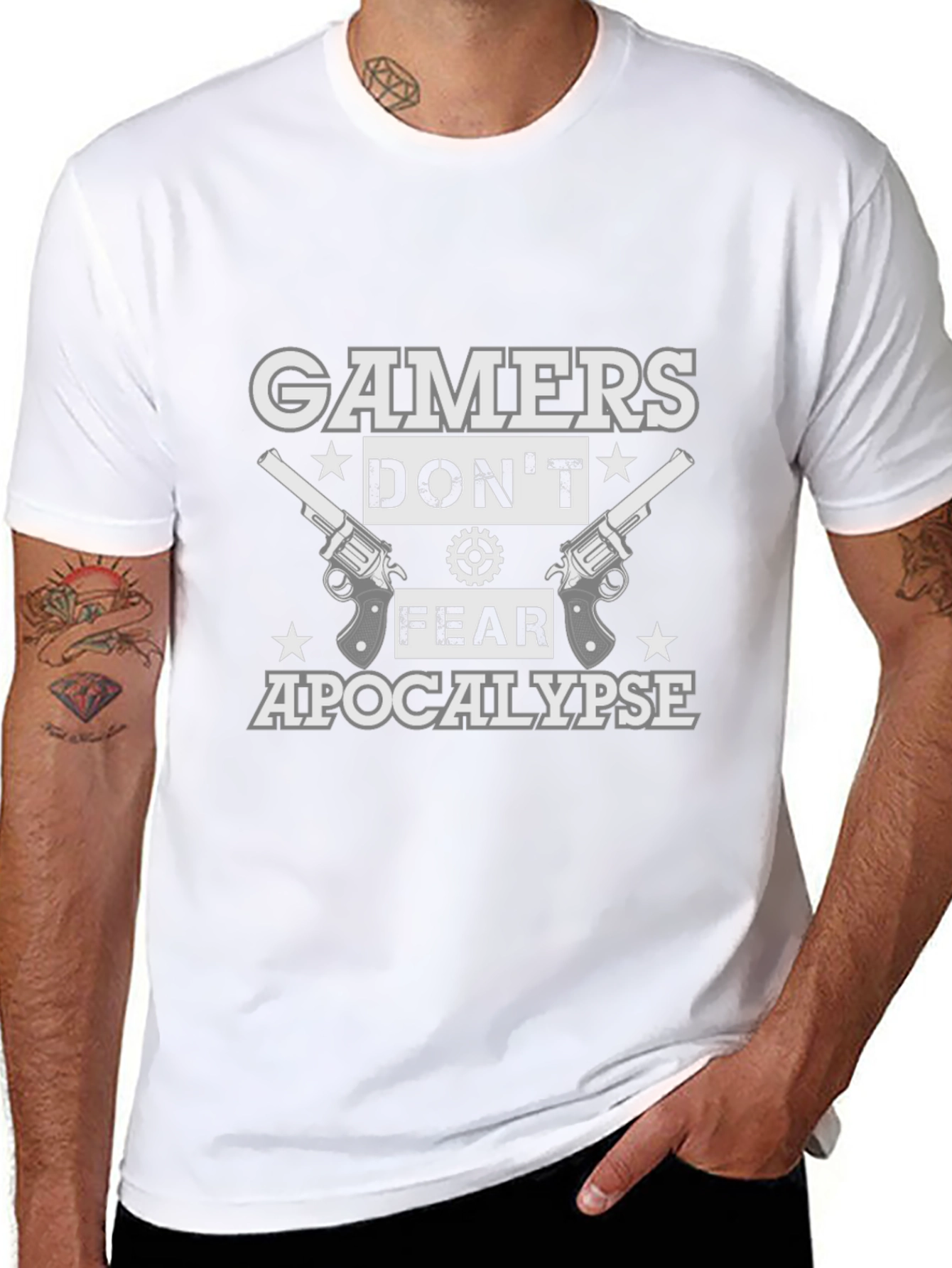 Gamers Dont Fear Apocalypse Black Cotton T-Shirt