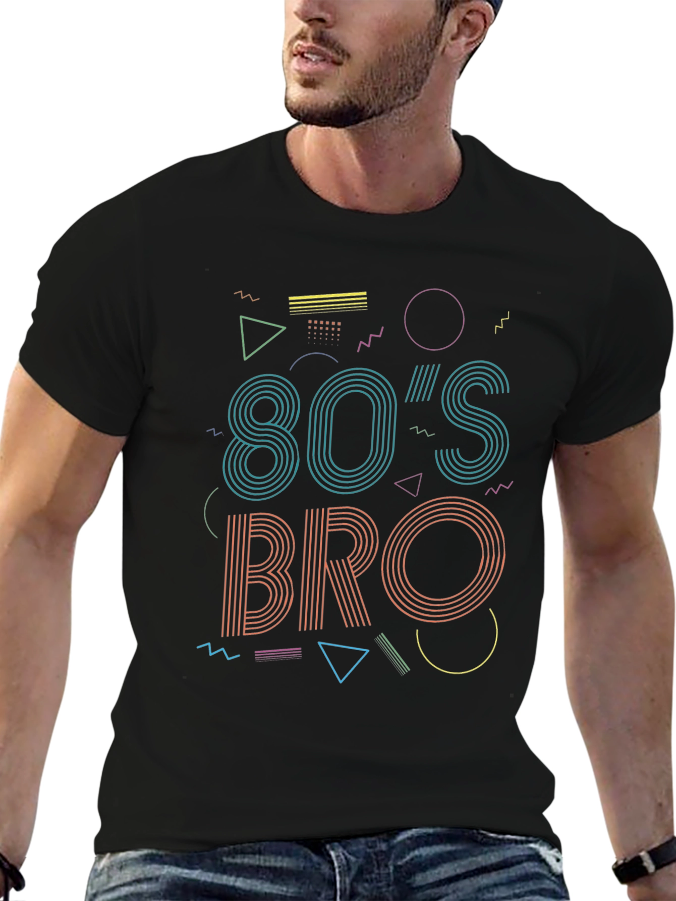 80s Bro Graphic Tee - Retro Style