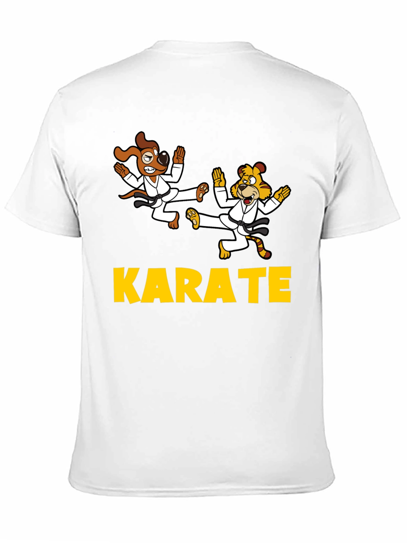 Funny Karate Dog T-Shirt – Cartoon Martial Arts Graphic Tee Gift
