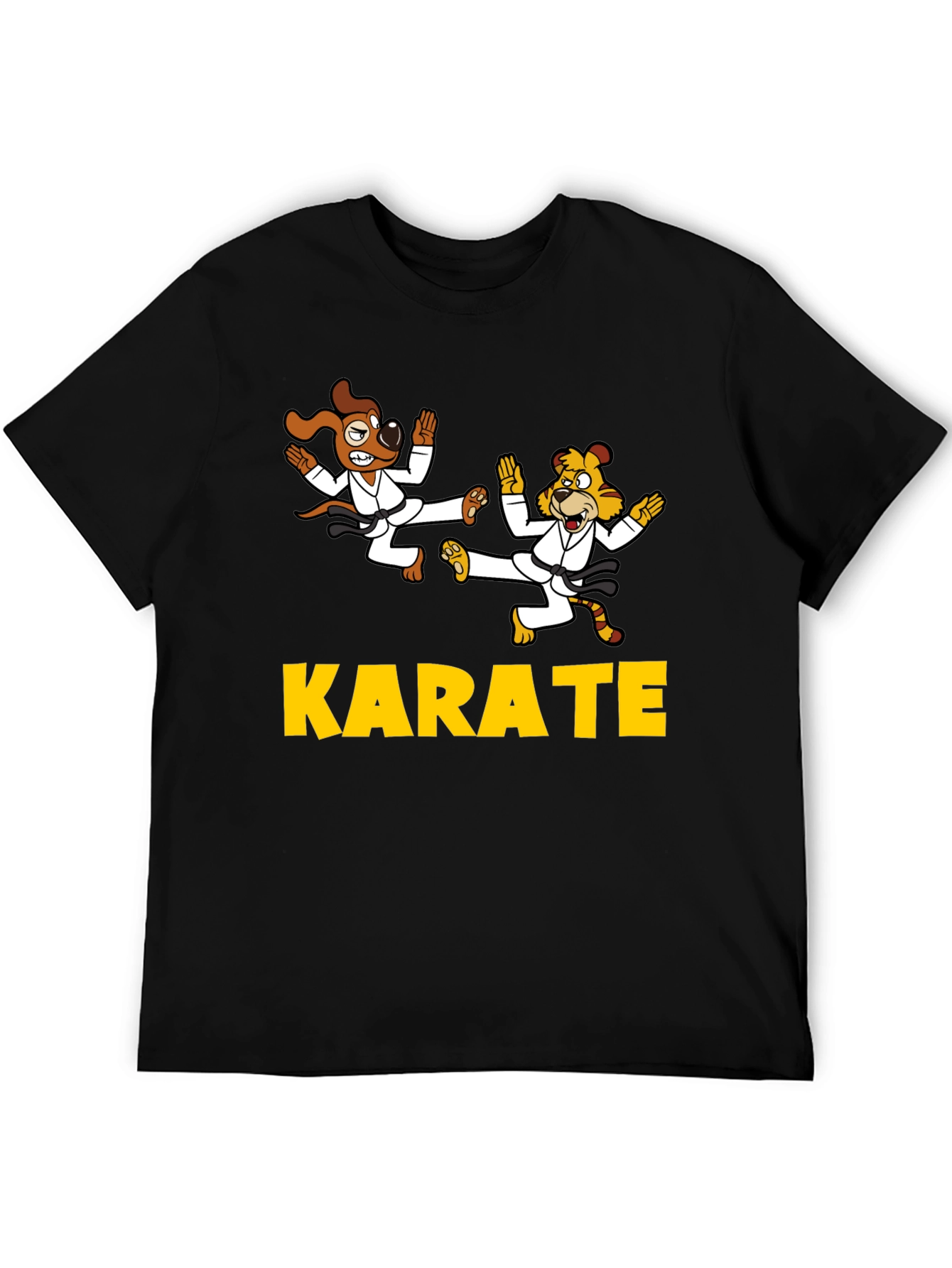 Funny Karate Dog T-Shirt – Cartoon Martial Arts Graphic Tee Gift