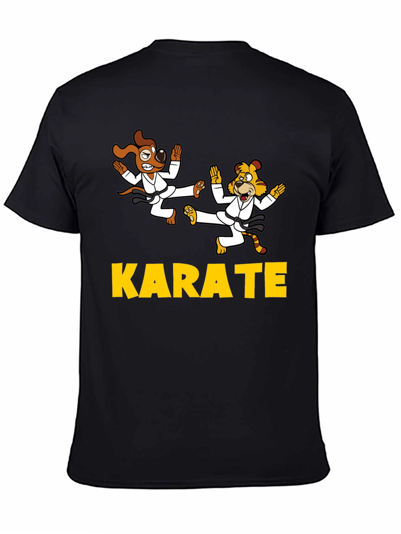 Funny Karate Dog T-Shirt – Cartoon Martial Arts Graphic Tee Gift