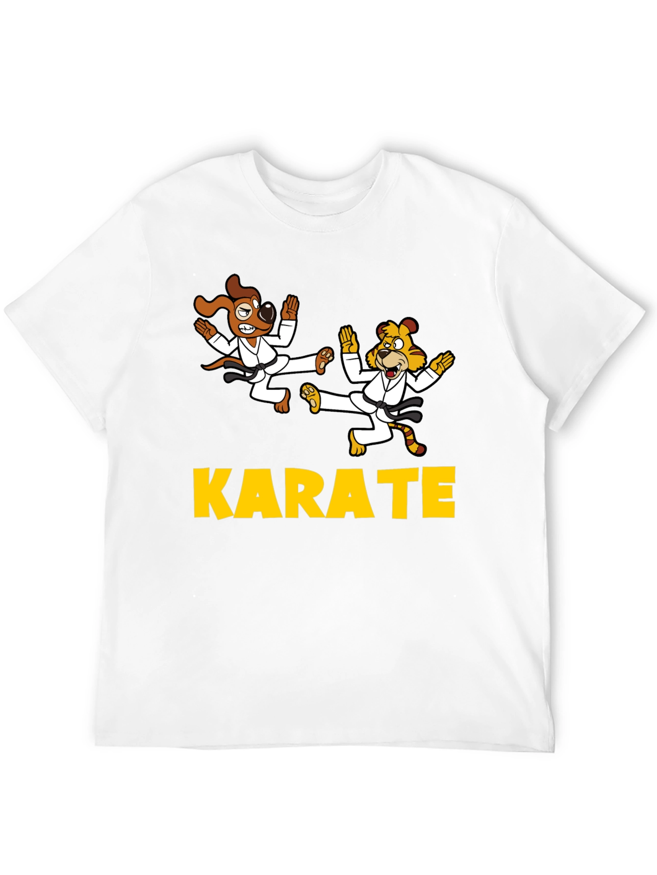 Funny Karate Dog T-Shirt – Cartoon Martial Arts Graphic Tee Gift