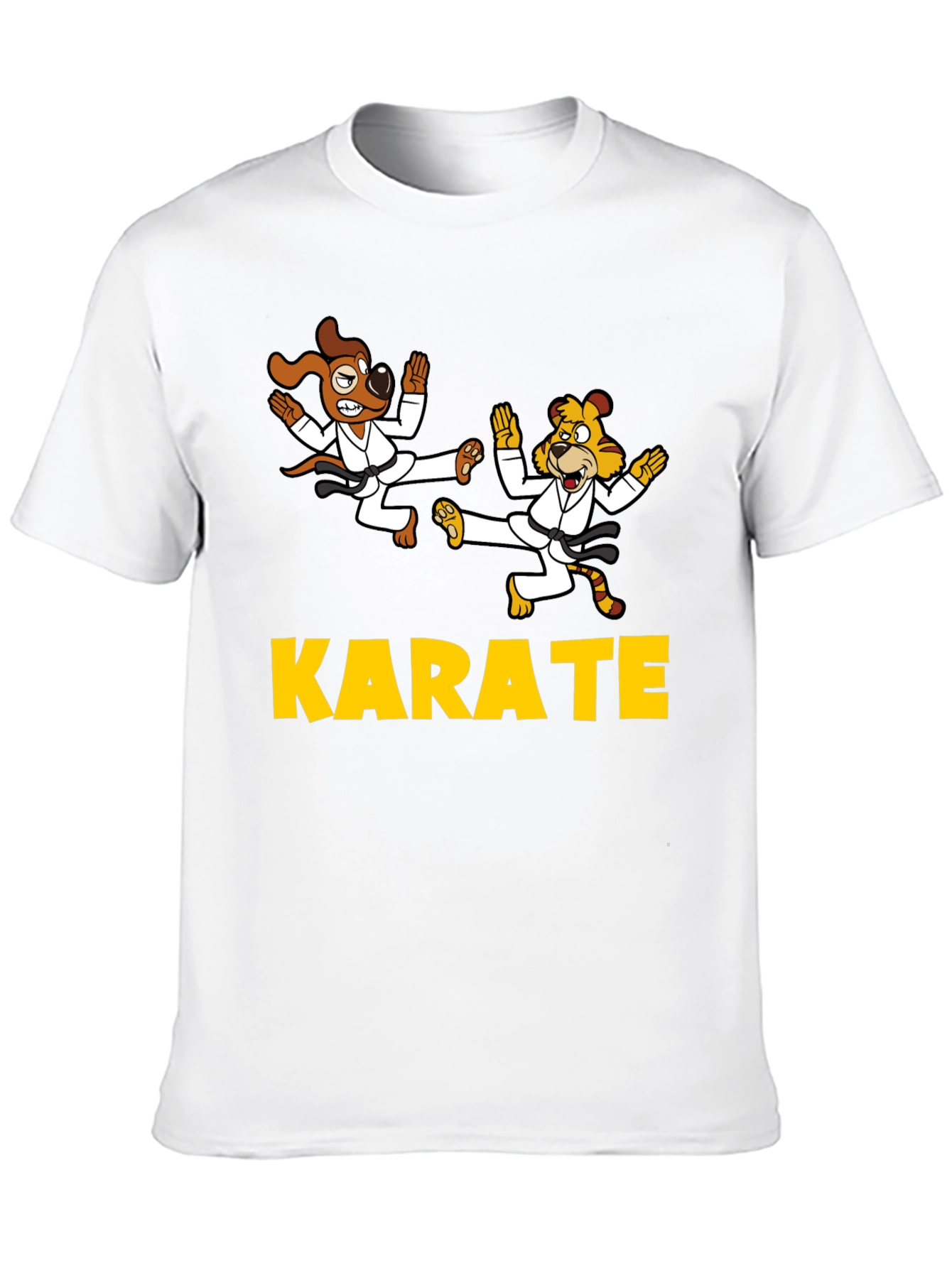 Funny Karate Dog T-Shirt – Cartoon Martial Arts Graphic Tee Gift