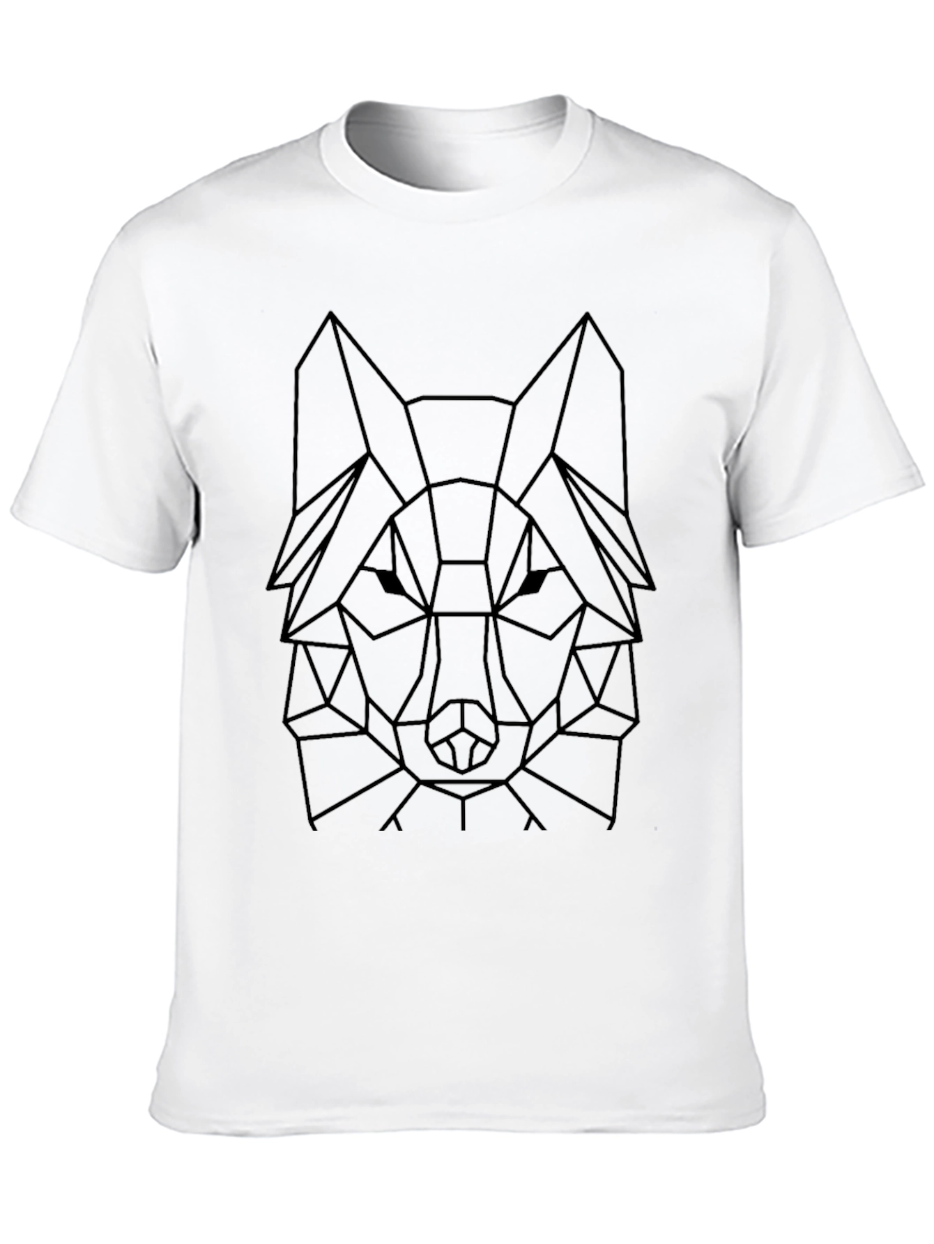 Geometric Wolf T-Shirt - Modern Minimalist Design