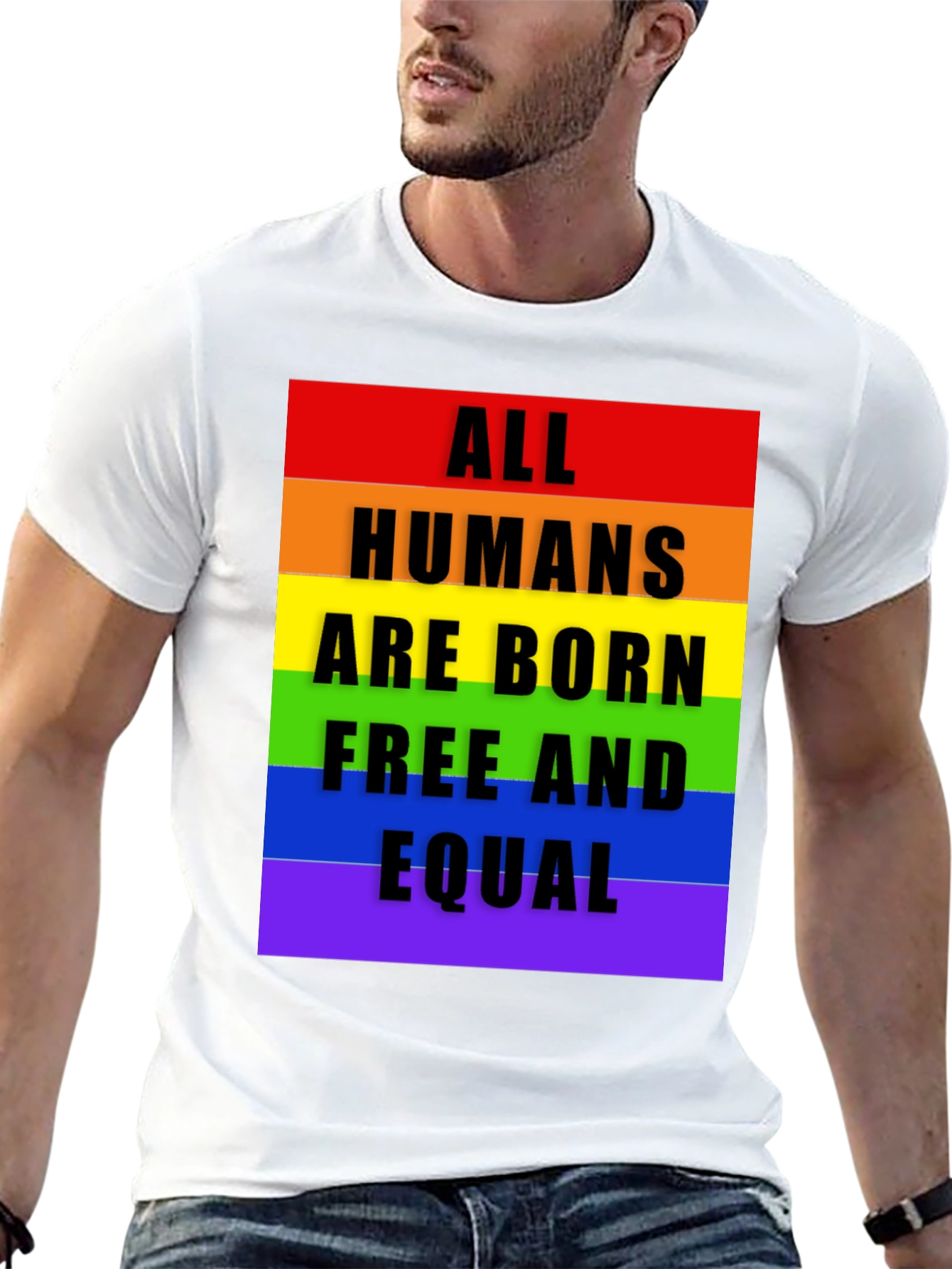 All Humans are Born Equal - Pride T-Shirt