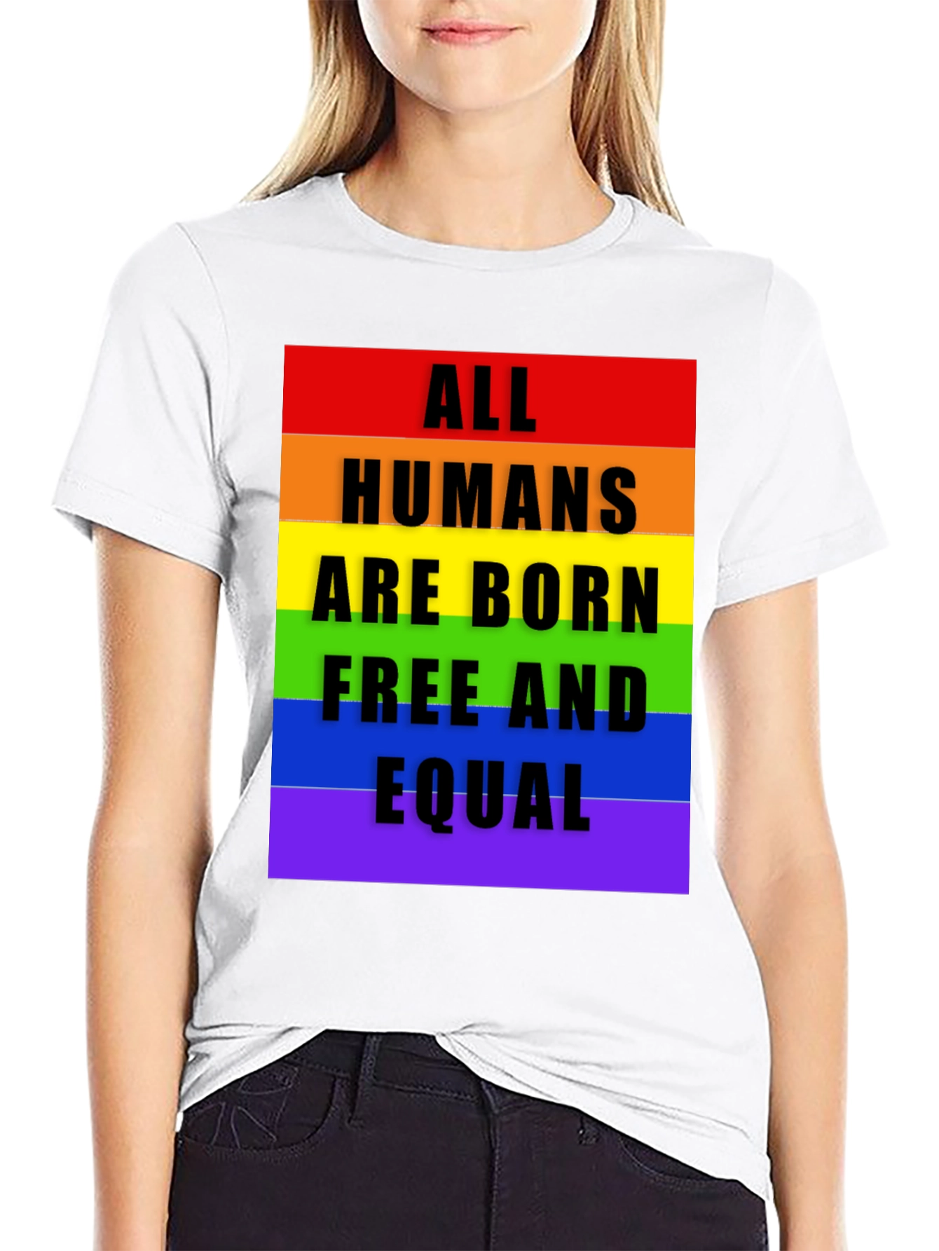 All Humans are Born Equal - Pride T-Shirt