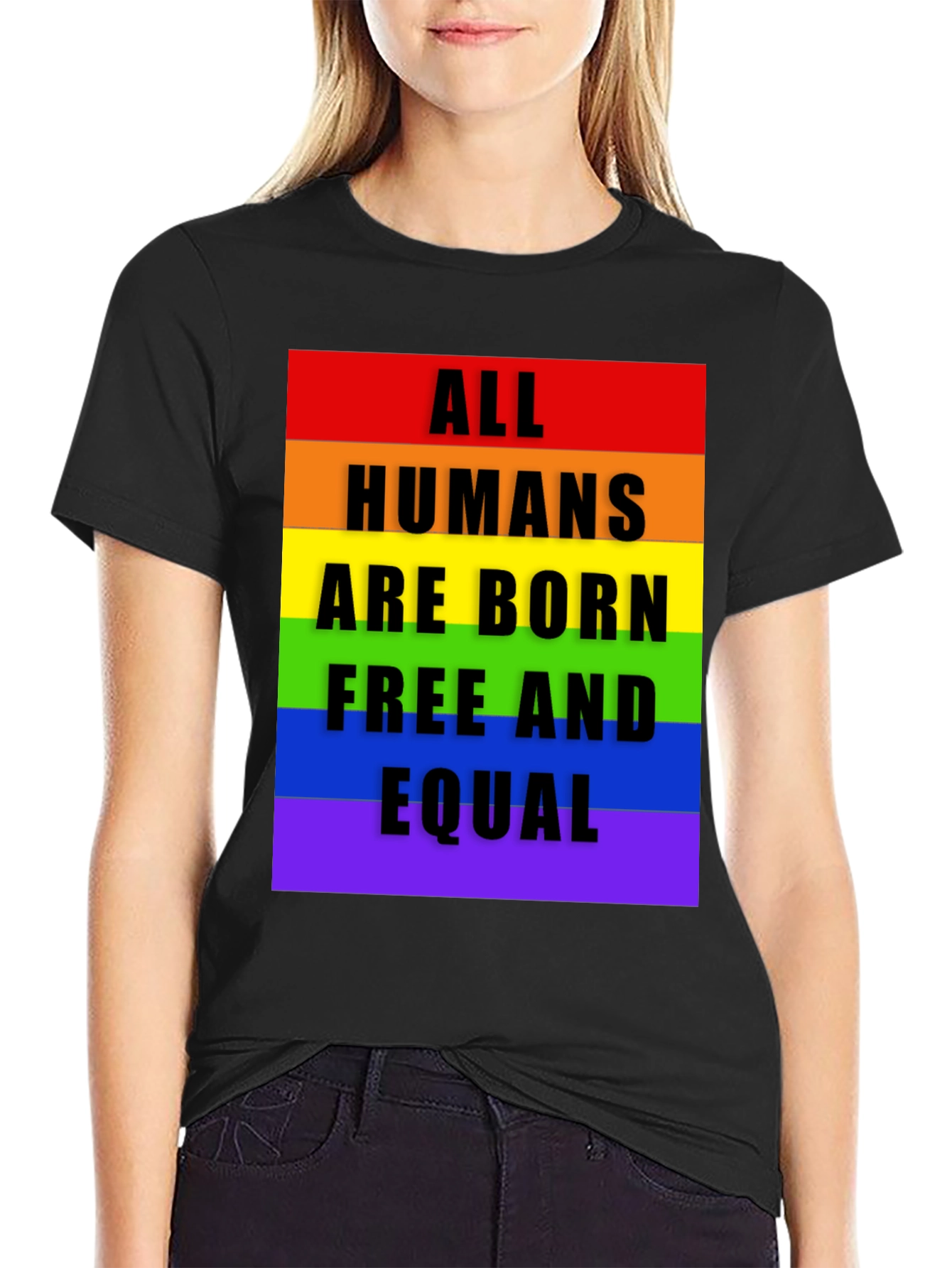 All Humans are Born Equal - Pride T-Shirt