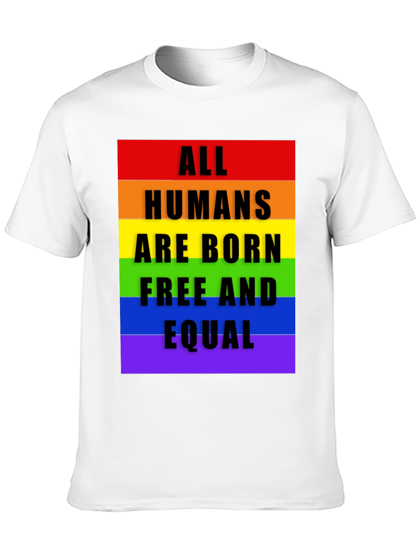 All Humans are Born Equal - Pride T-Shirt