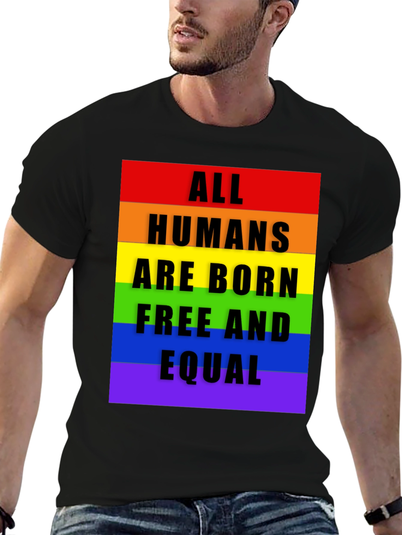 All Humans are Born Equal - Pride T-Shirt