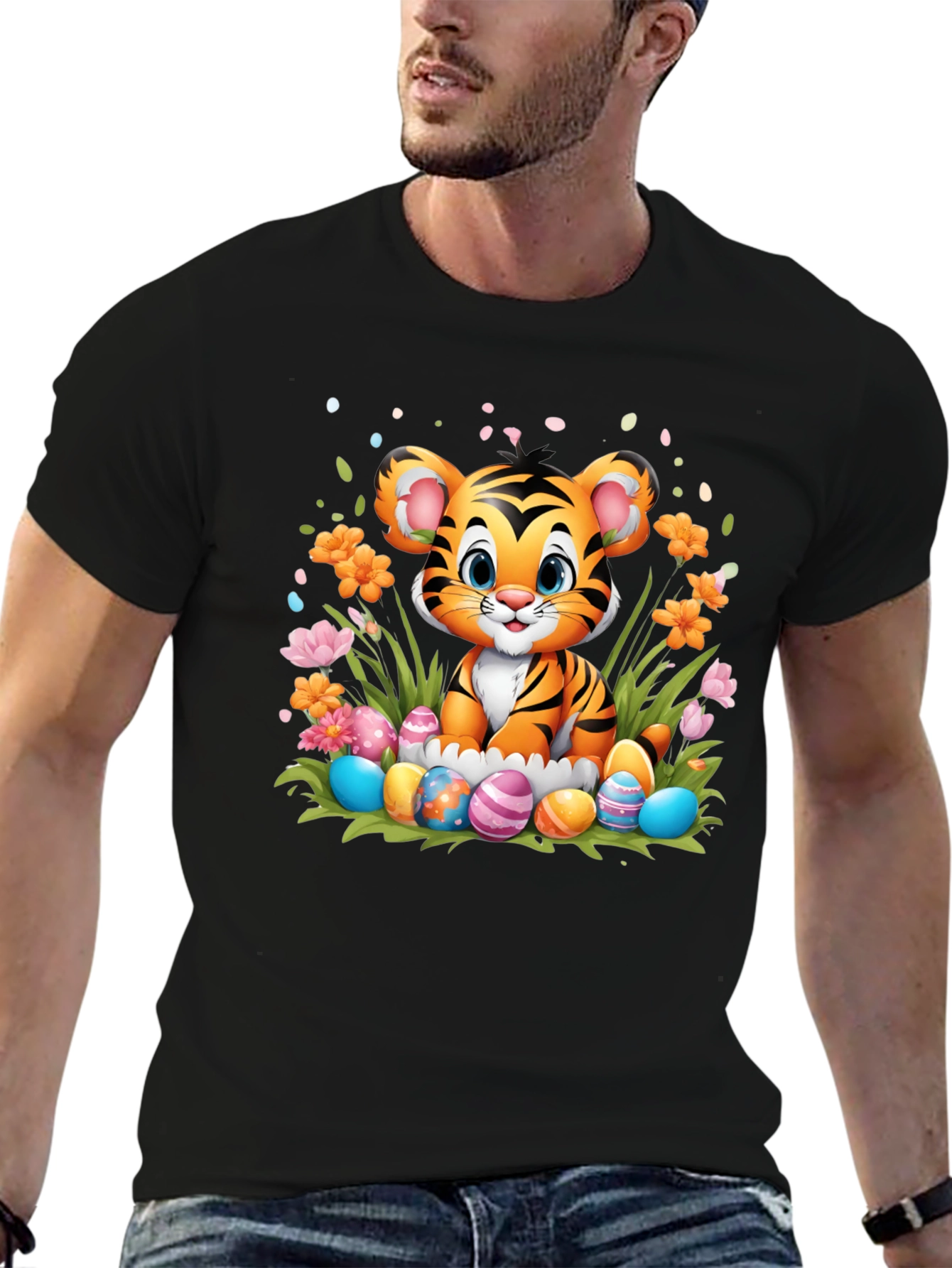Cute Tiger Easter Eggs T-Shirt