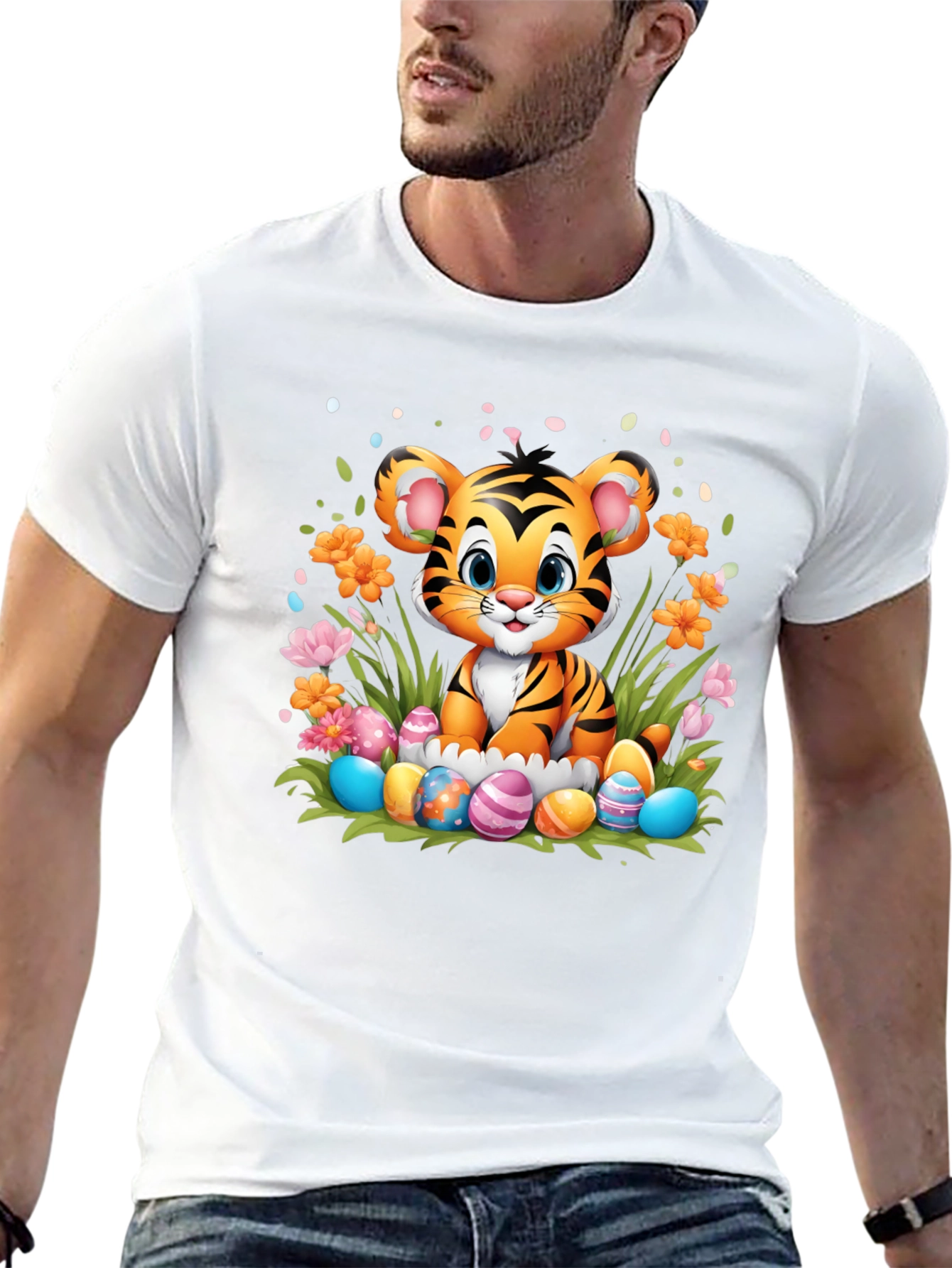 Cute Tiger Easter Eggs T-Shirt