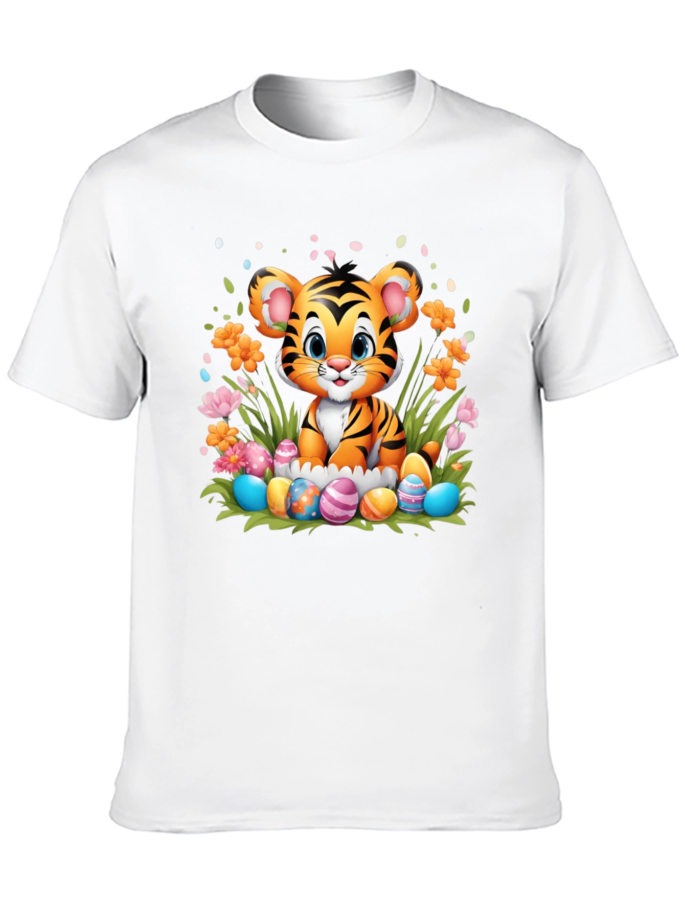 Cute Tiger Easter Eggs T-Shirt