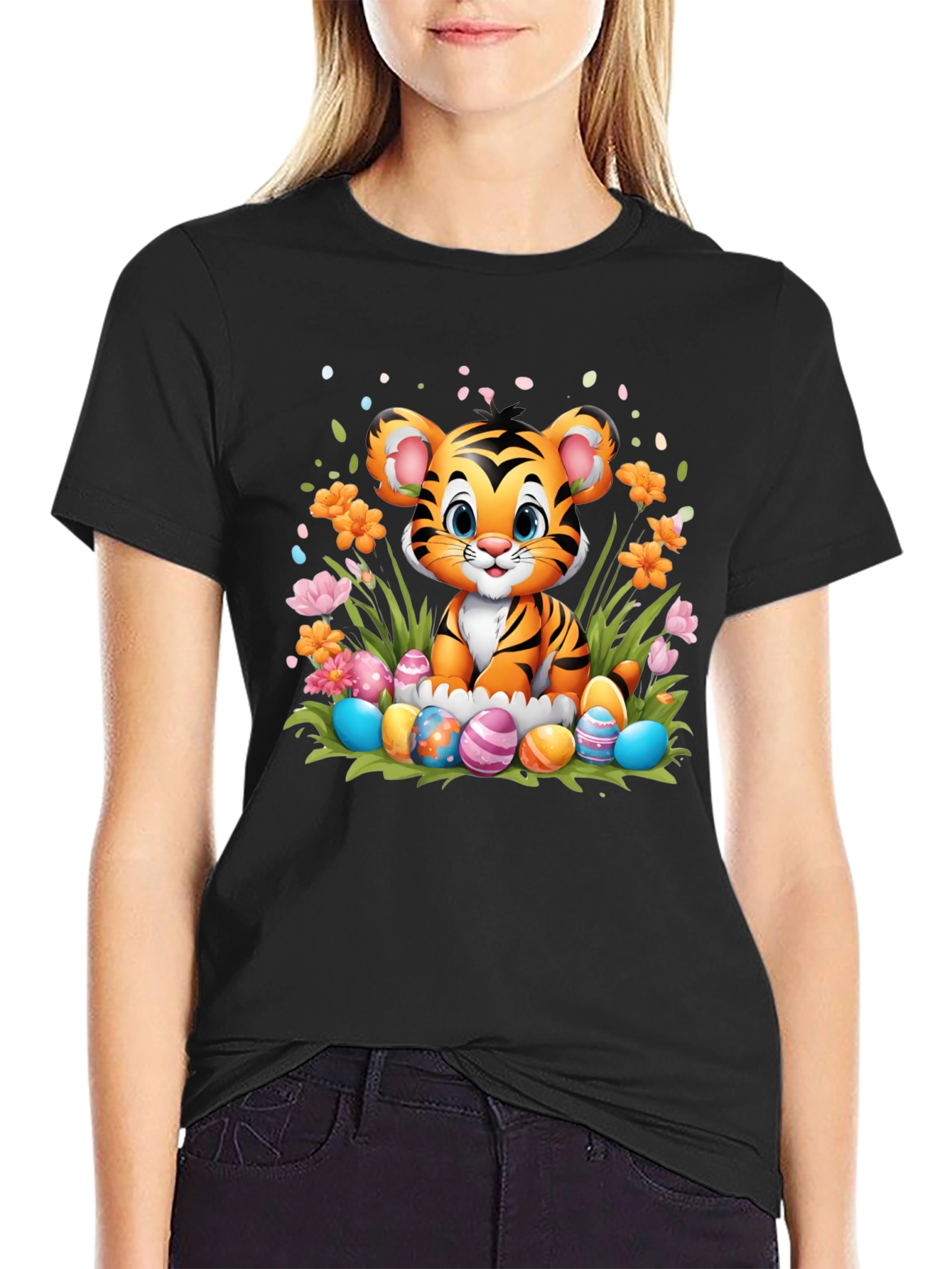 Cute Tiger Easter Eggs T-Shirt