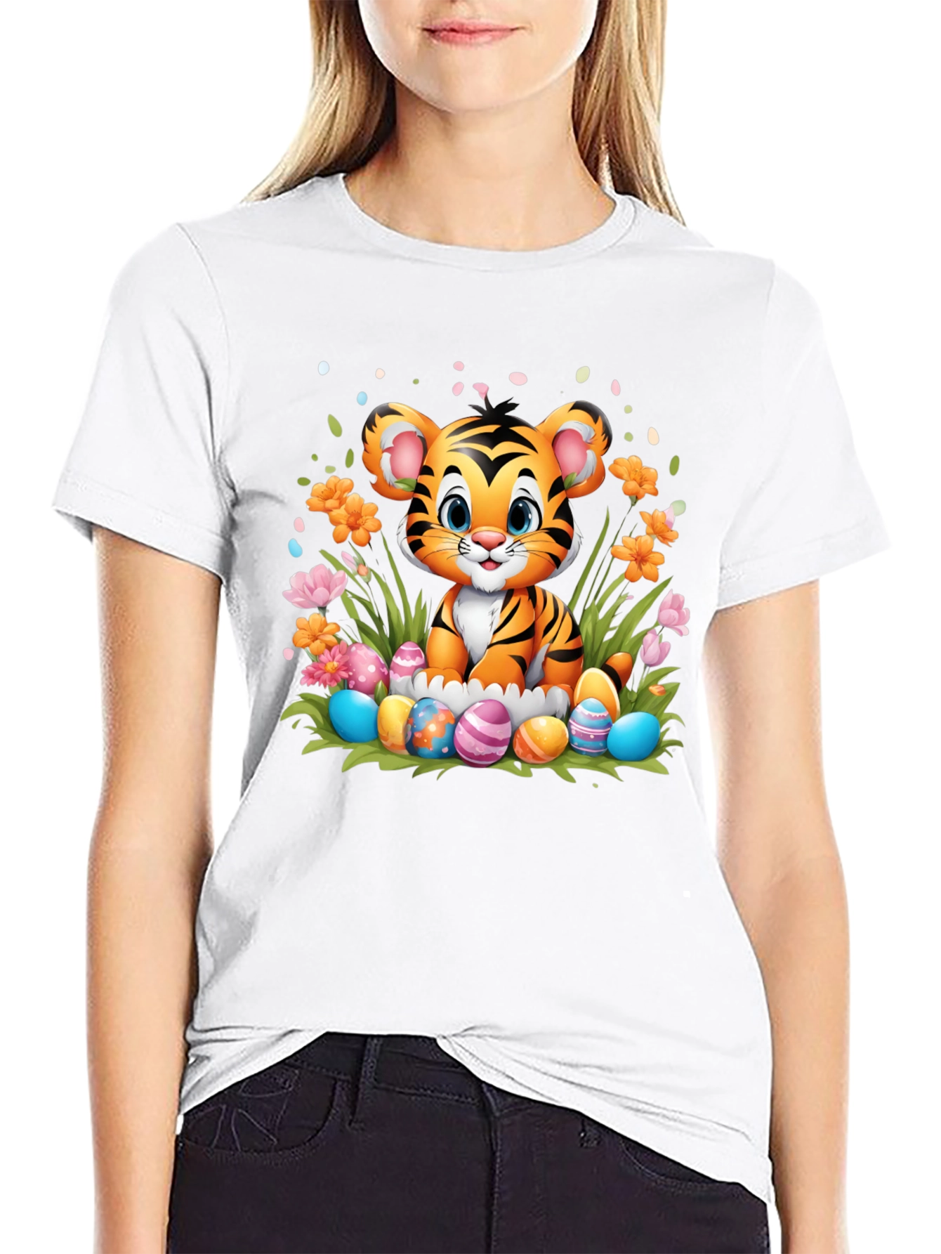Cute Tiger Easter Eggs T-Shirt