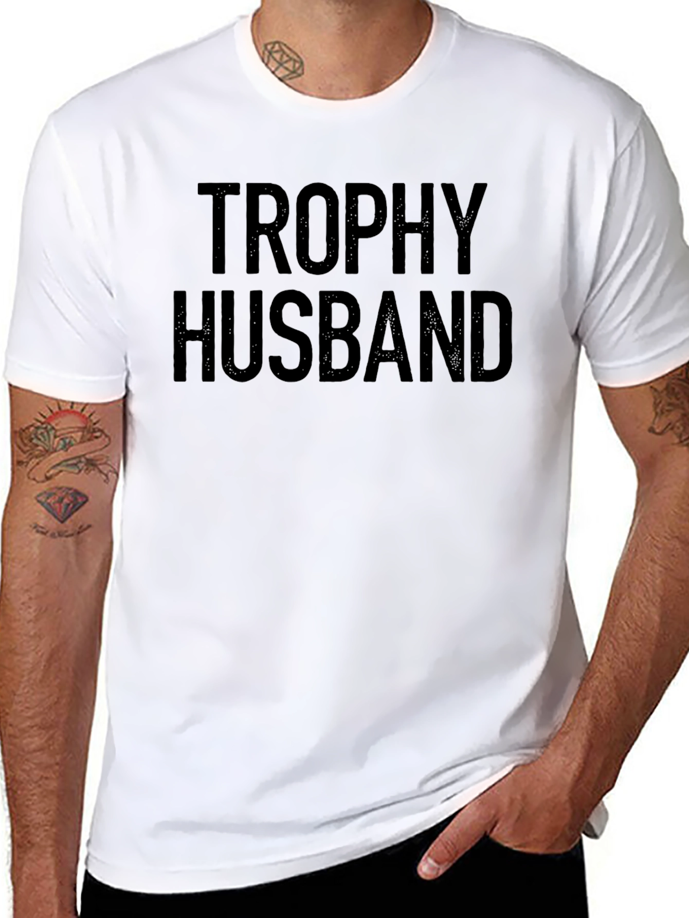 Trophy Husband Graphic Tee - Mens Black T-Shirt