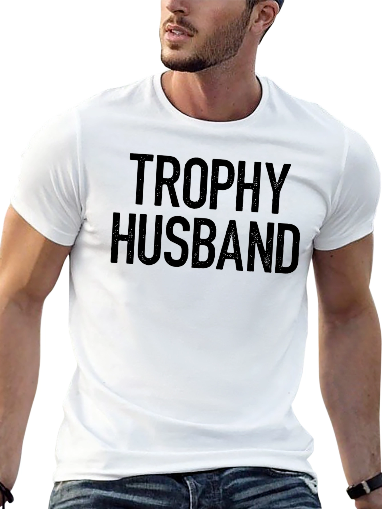 Trophy Husband Graphic Tee - Mens Black T-Shirt