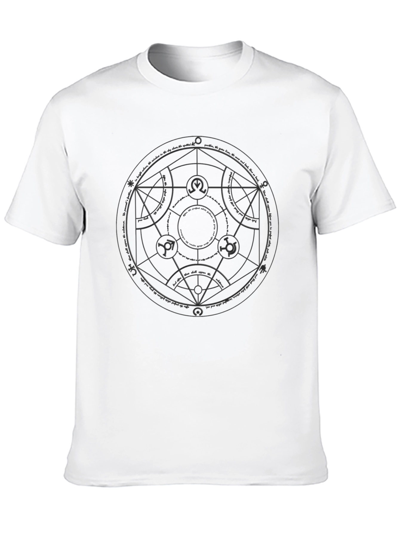 Alchemy Circle Graphic Print Black T-Shirt