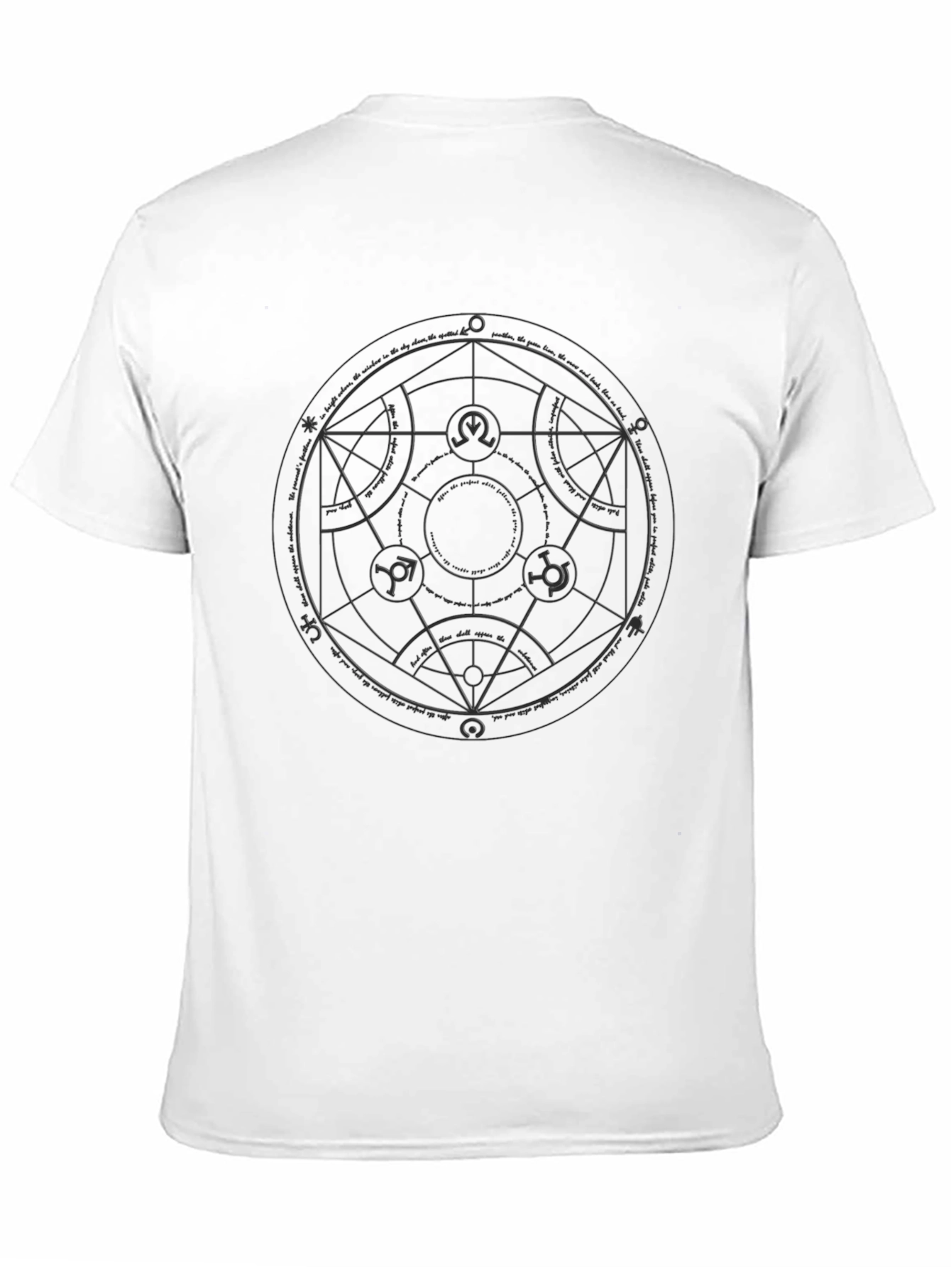 Alchemy Circle Graphic Print Black T-Shirt
