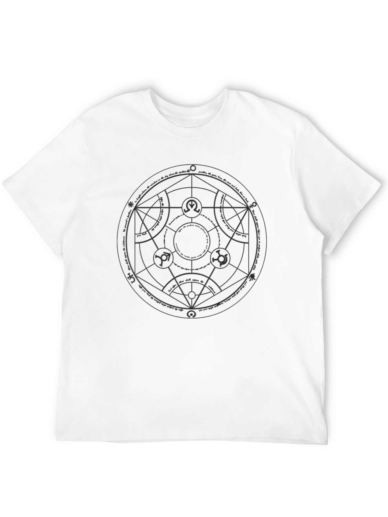 Alchemy Circle Graphic Print Black T-Shirt