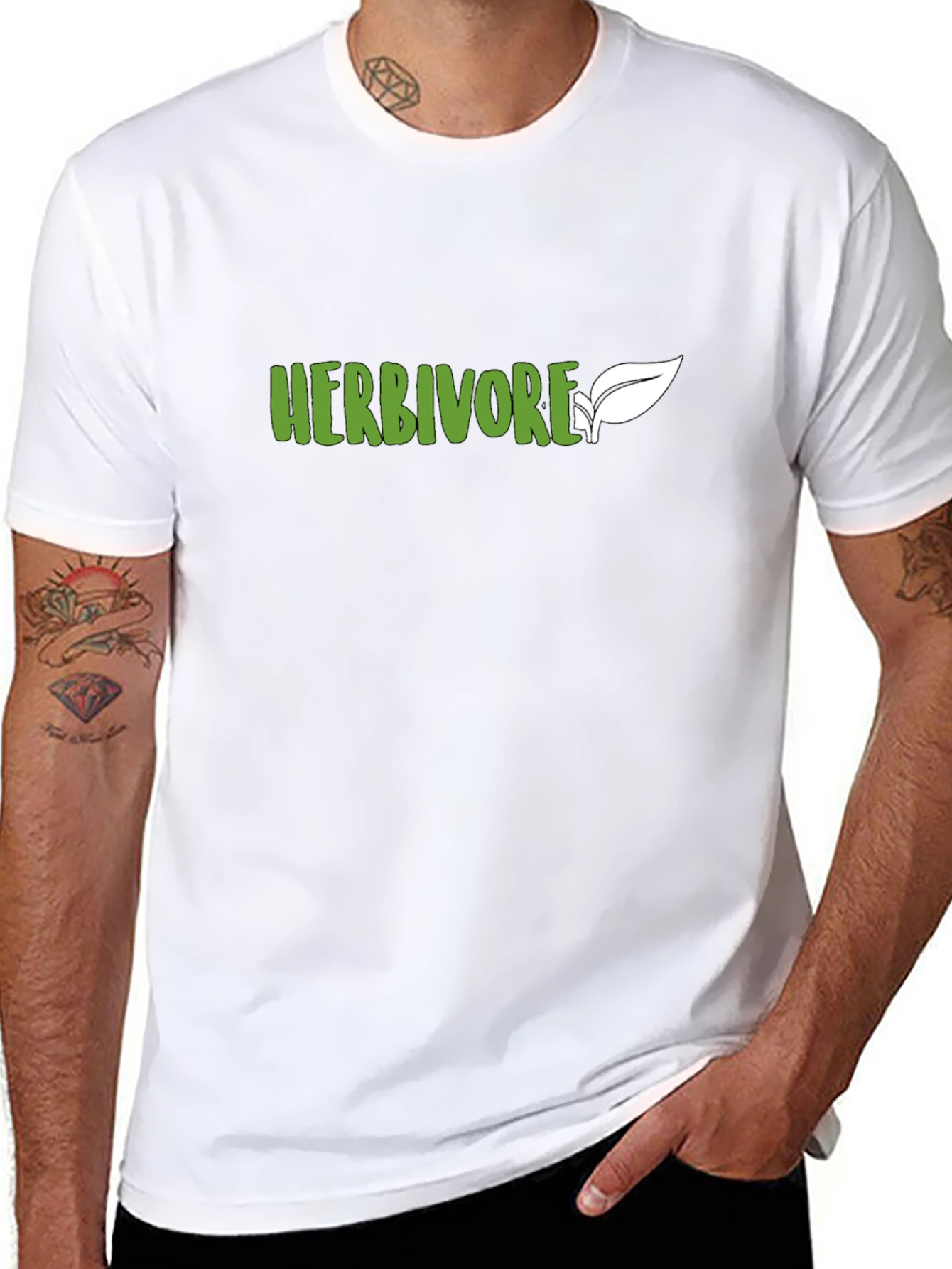 Herbivore T-Shirt - Vegan Friendly Black Tee