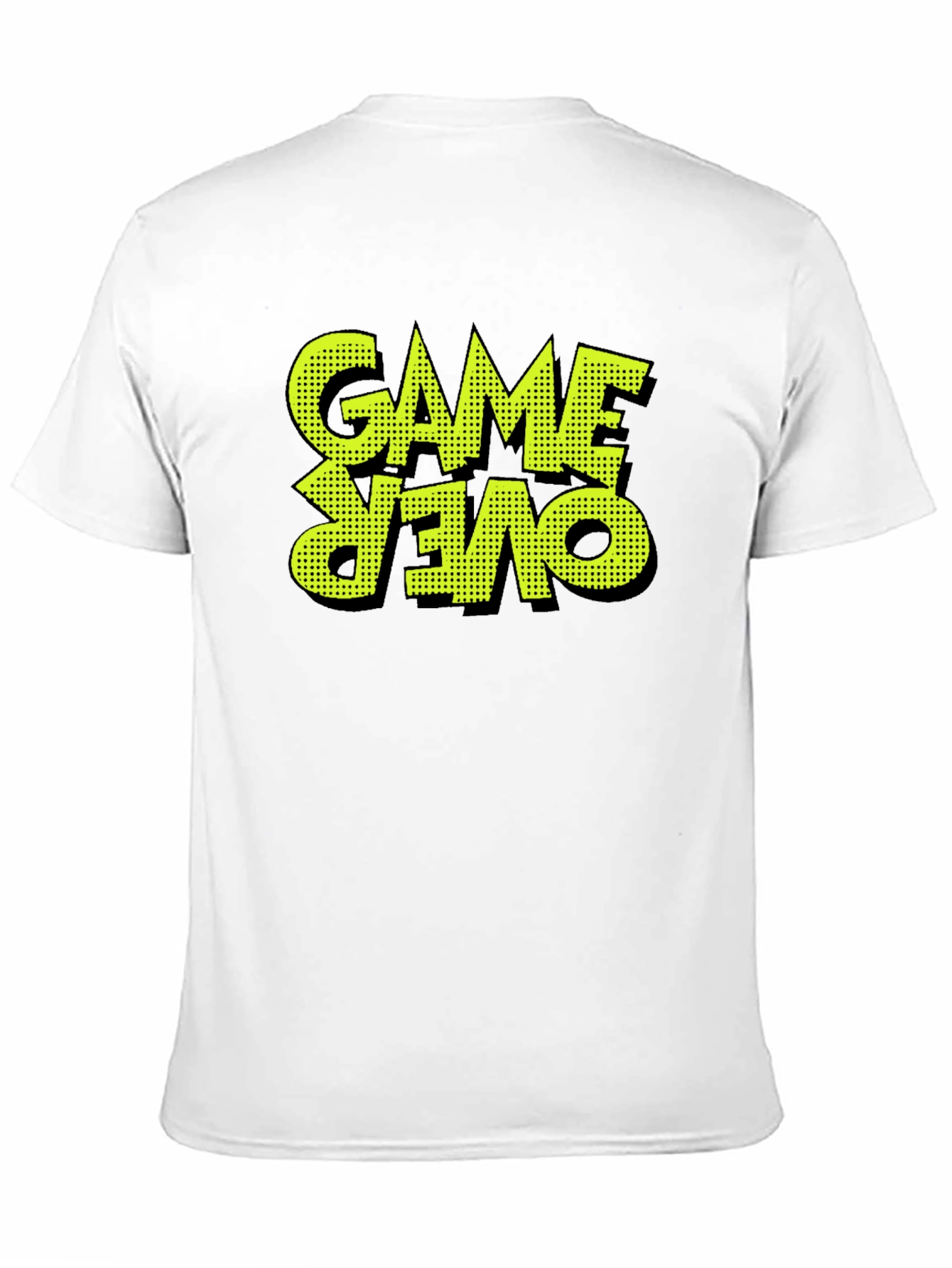 Game Over Graphic Print Black T-Shirt