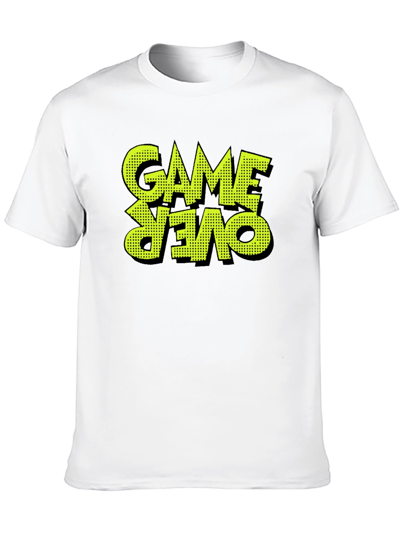 Game Over Graphic Print Black T-Shirt