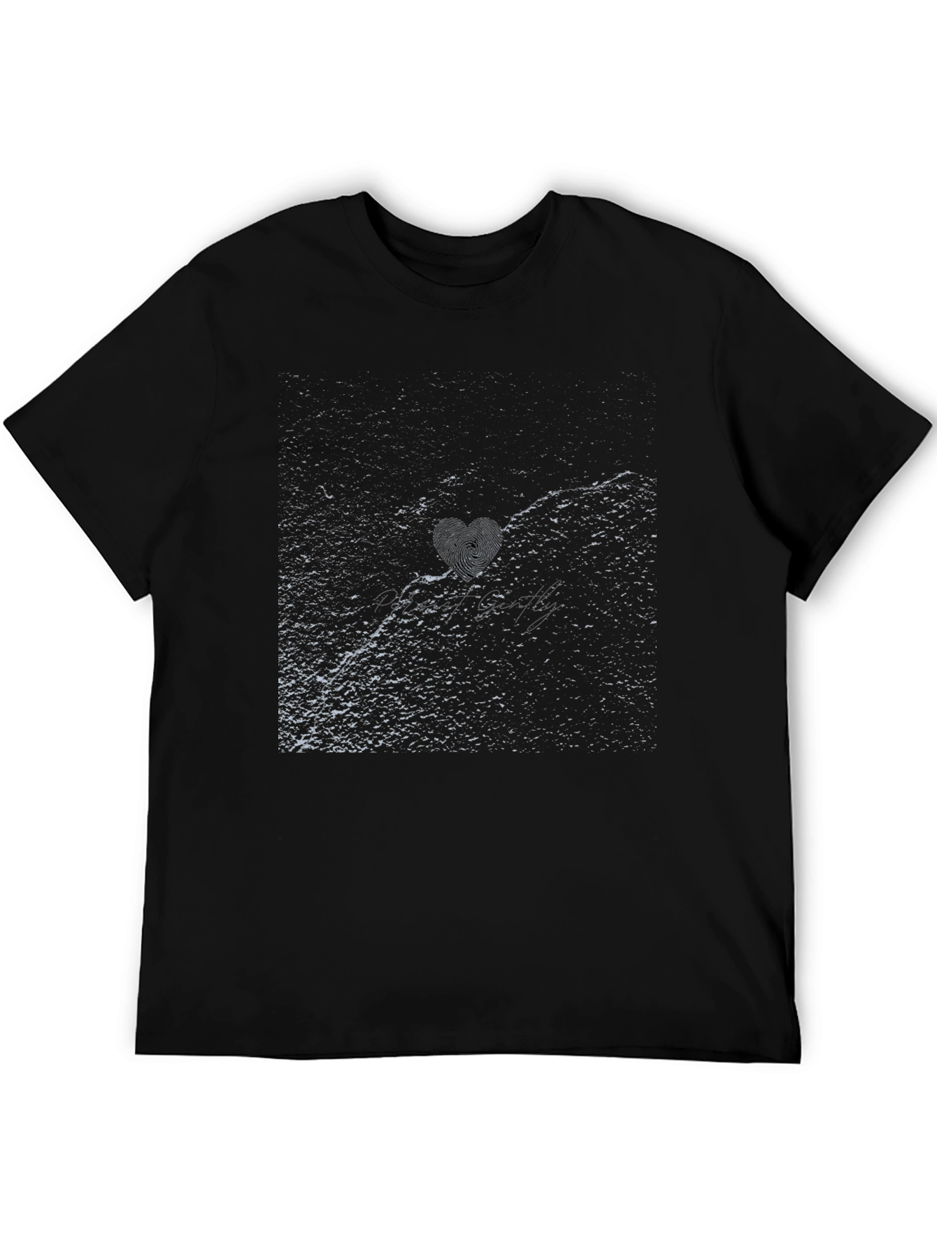 Abstract Texture Black T-Shirt