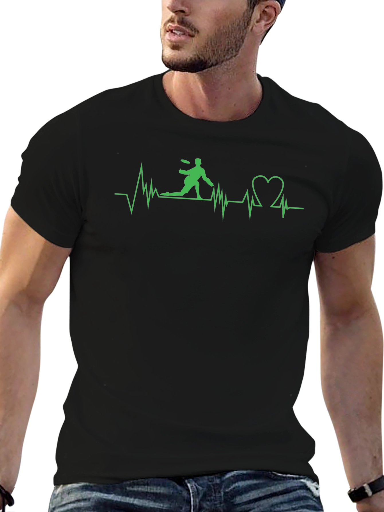 Frisbee Heartbeat T-Shirt - Love Ultimate Disc
