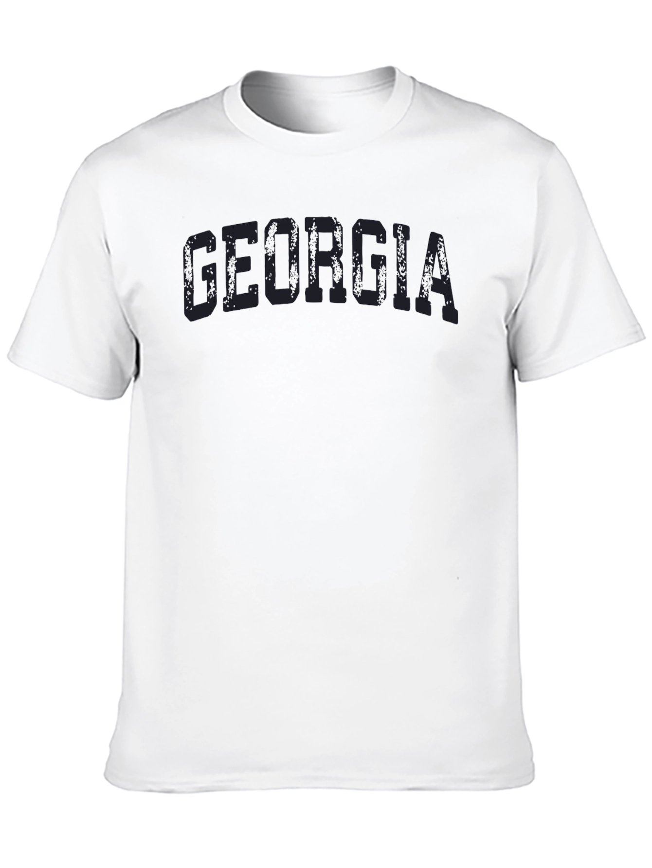 Georgia T-Shirt Distressed Text Casual Tee