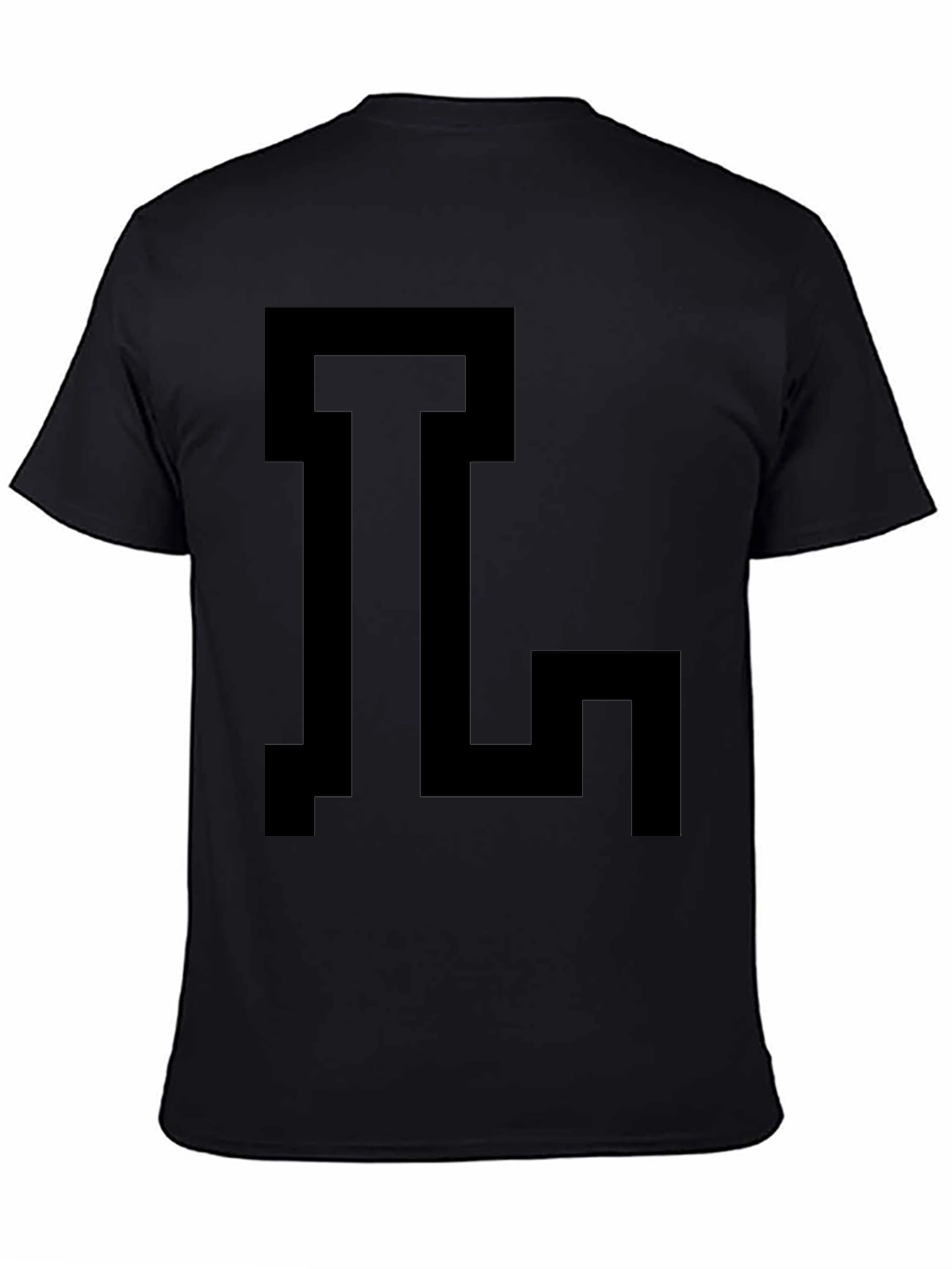 Geometric Initial T-Shirt - Bold Black Graphic Tee