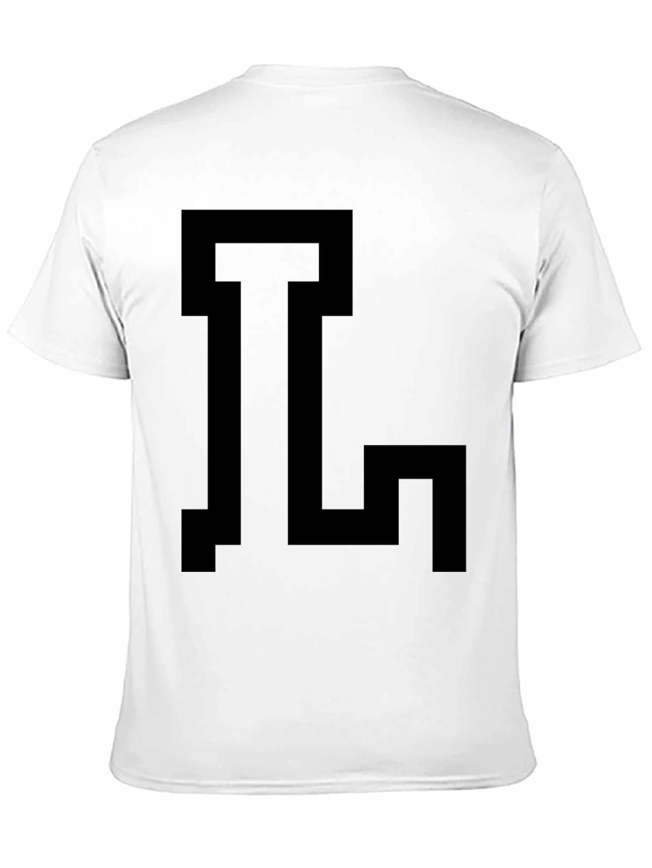 Geometric Initial T-Shirt - Bold Black Graphic Tee