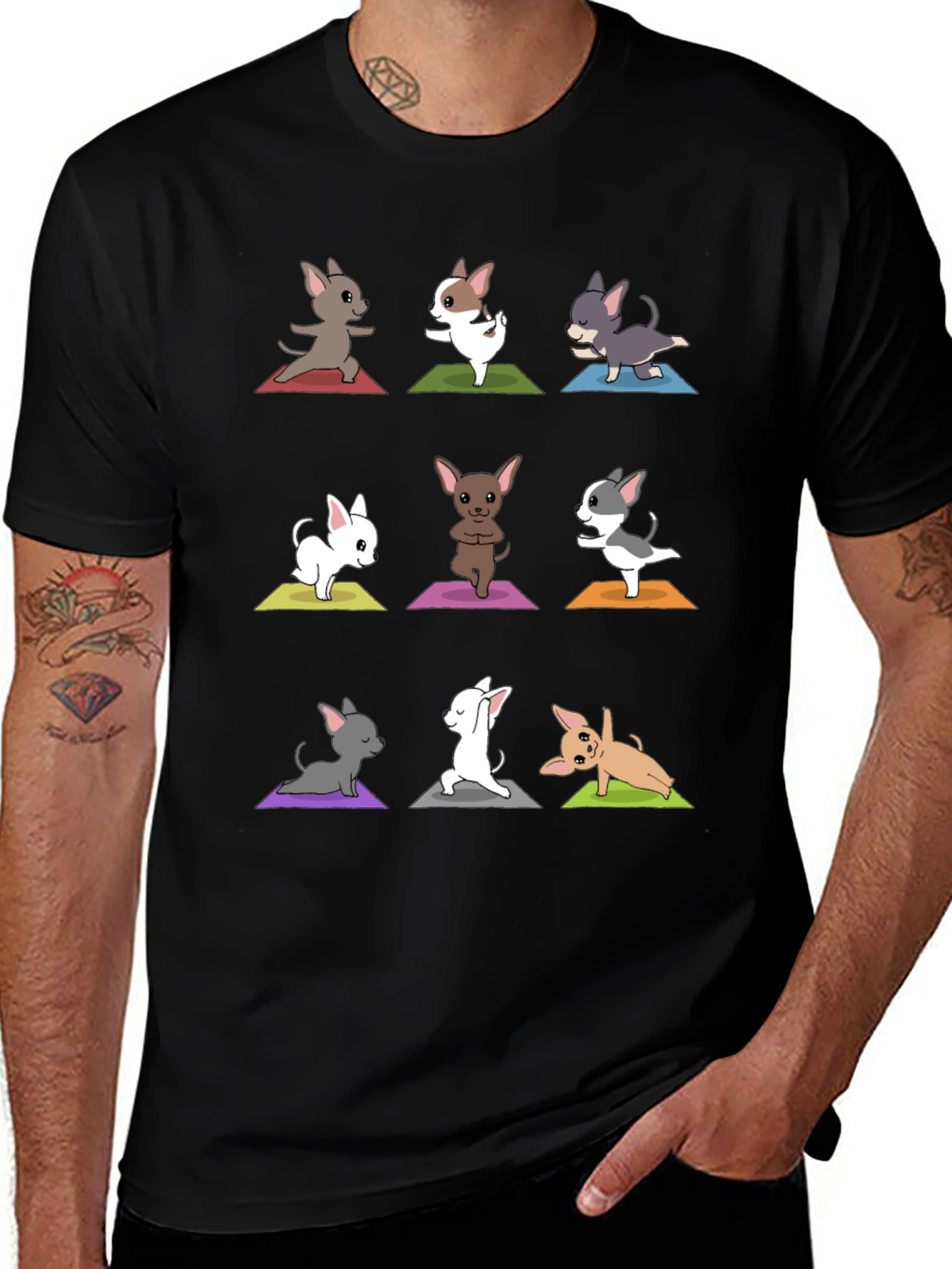 Funny Chihuahua Yoga T-Shirt – Cute Dog Lover Graphic Tee Gift