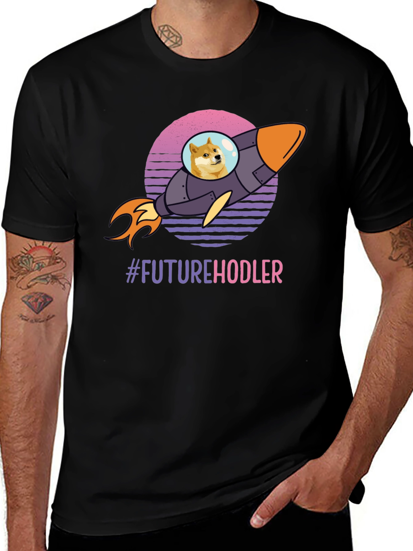 Future Hodler Doge Rocket T-Shirt