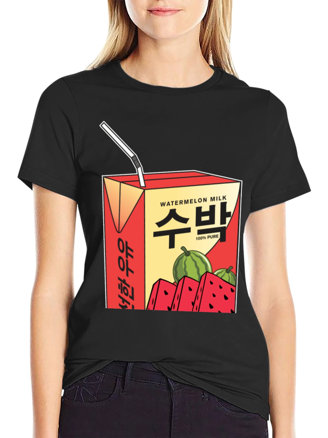 Watermelon Milk T-Shirt - Korean Inspired Graphic Tee