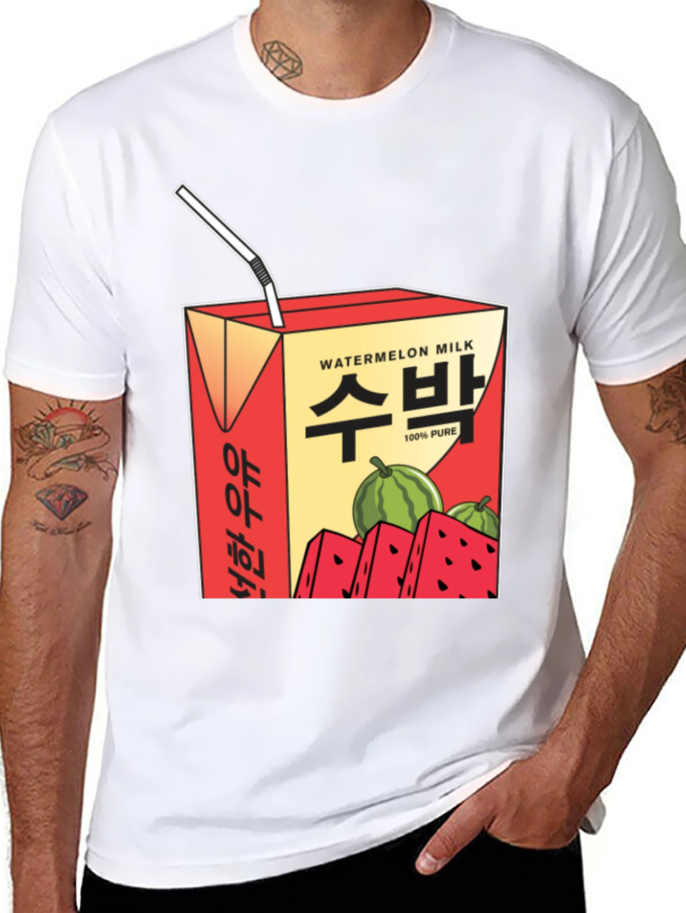 Watermelon Milk T-Shirt - Korean Inspired Graphic Tee