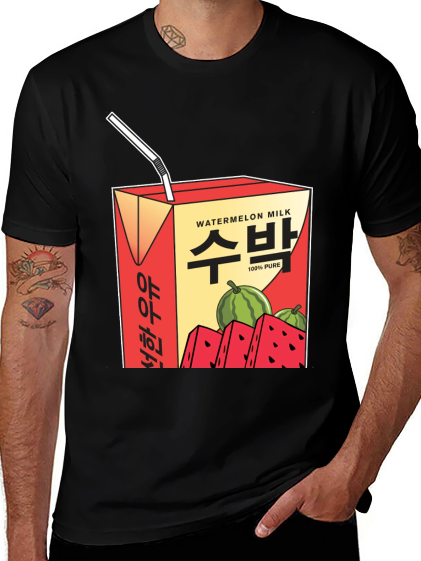 Watermelon Milk T-Shirt - Korean Inspired Graphic Tee