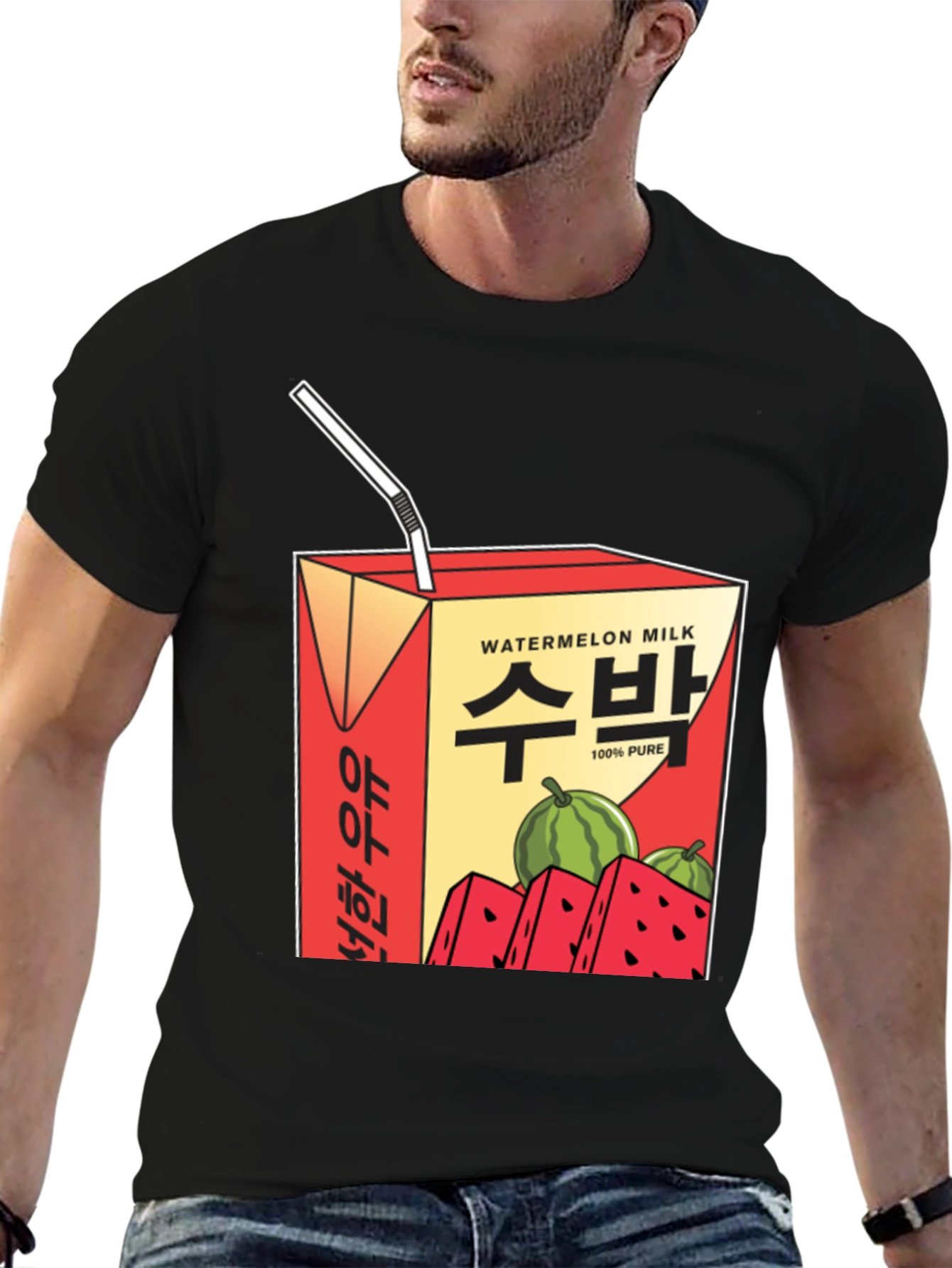 Watermelon Milk T-Shirt - Korean Inspired Graphic Tee