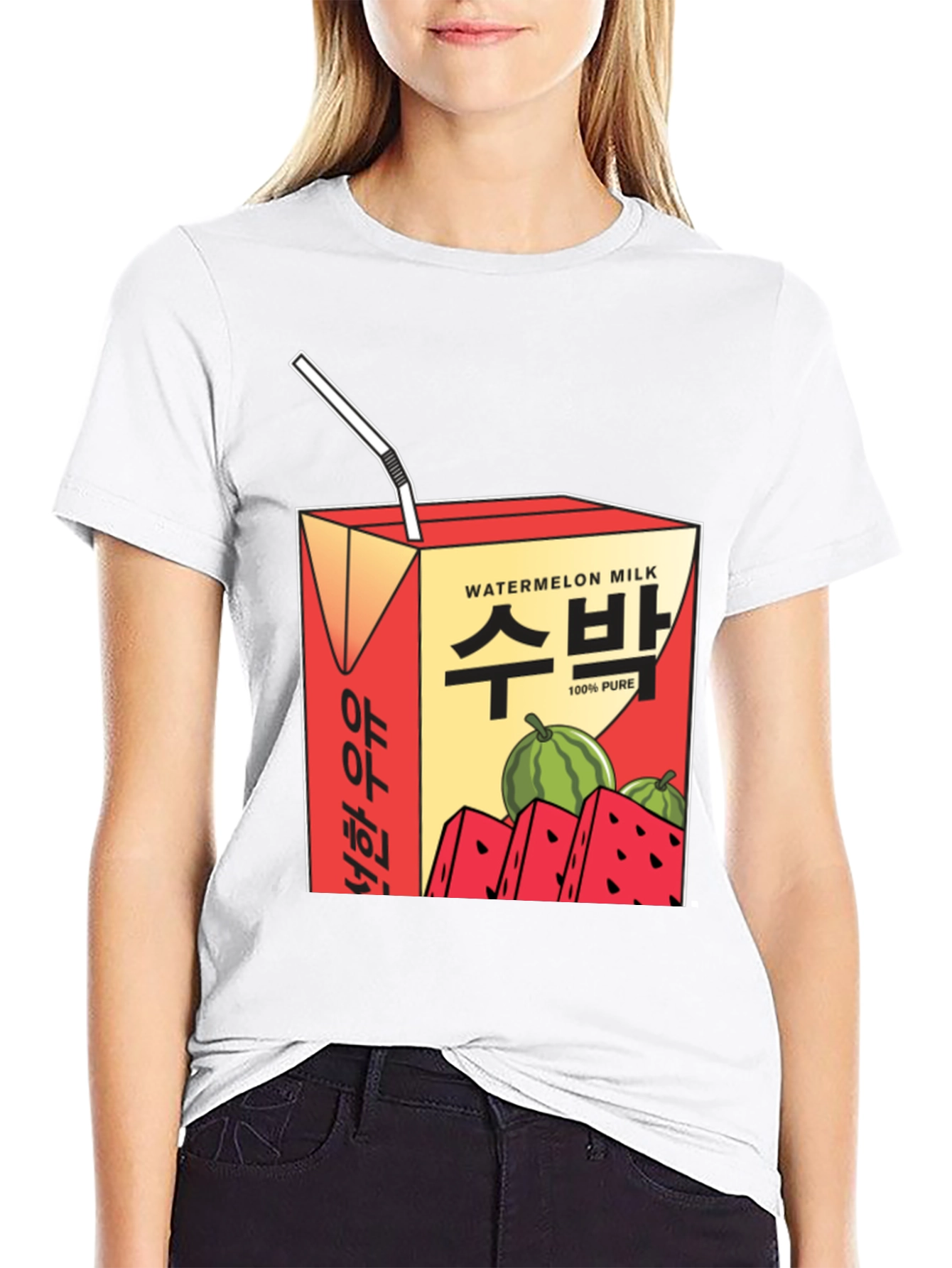 Watermelon Milk T-Shirt - Korean Inspired Graphic Tee