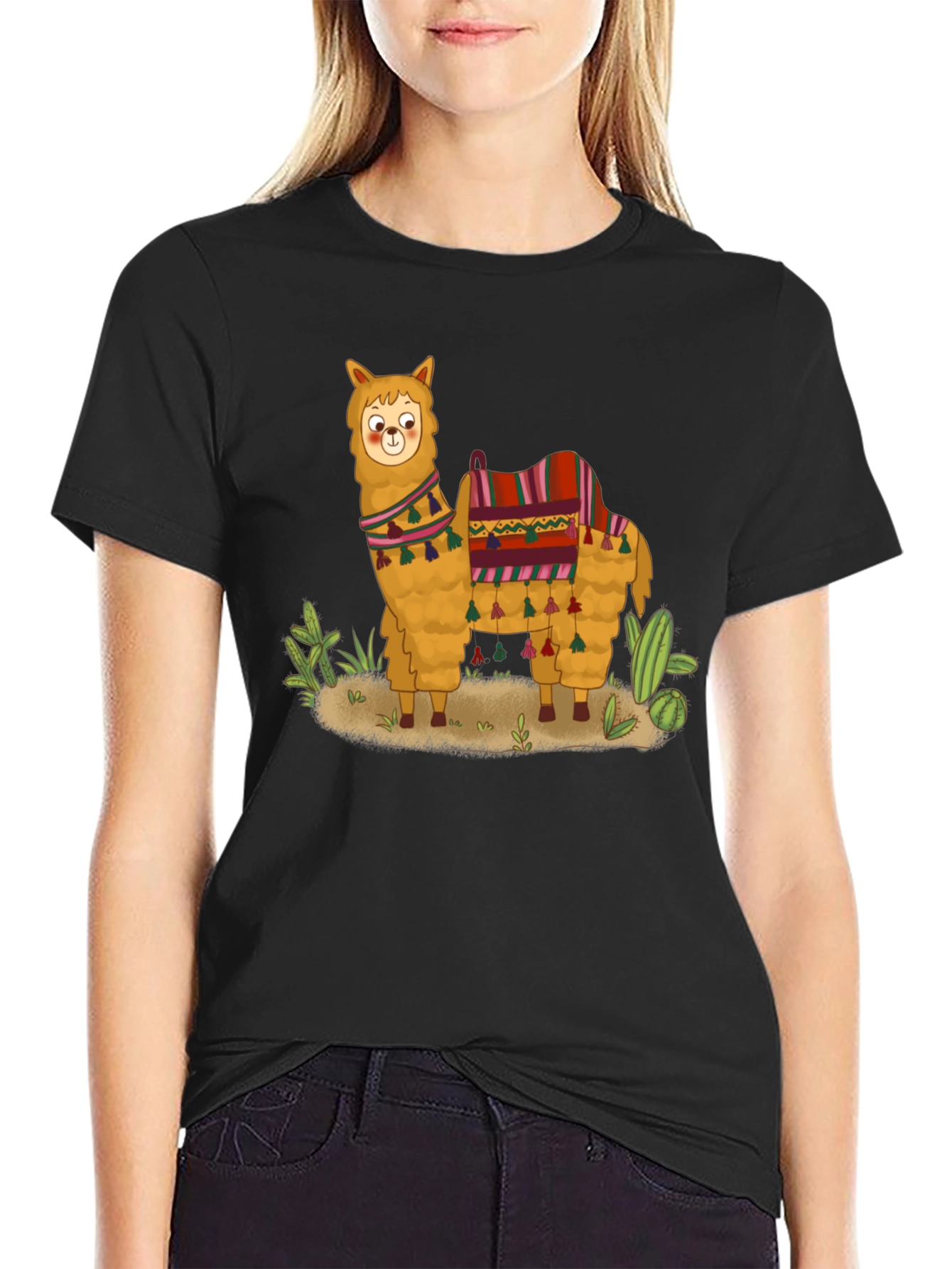 Llama Graphic Tee - Fun Desert Style