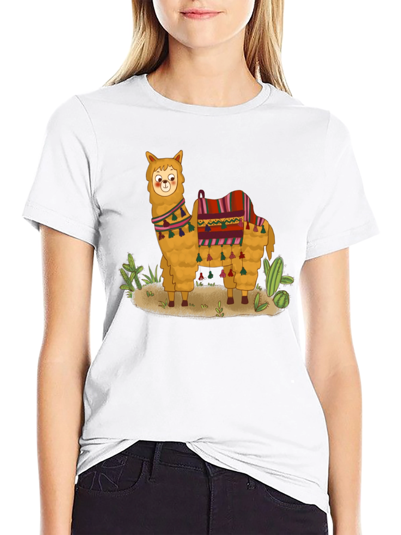 Llama Graphic Tee - Fun Desert Style